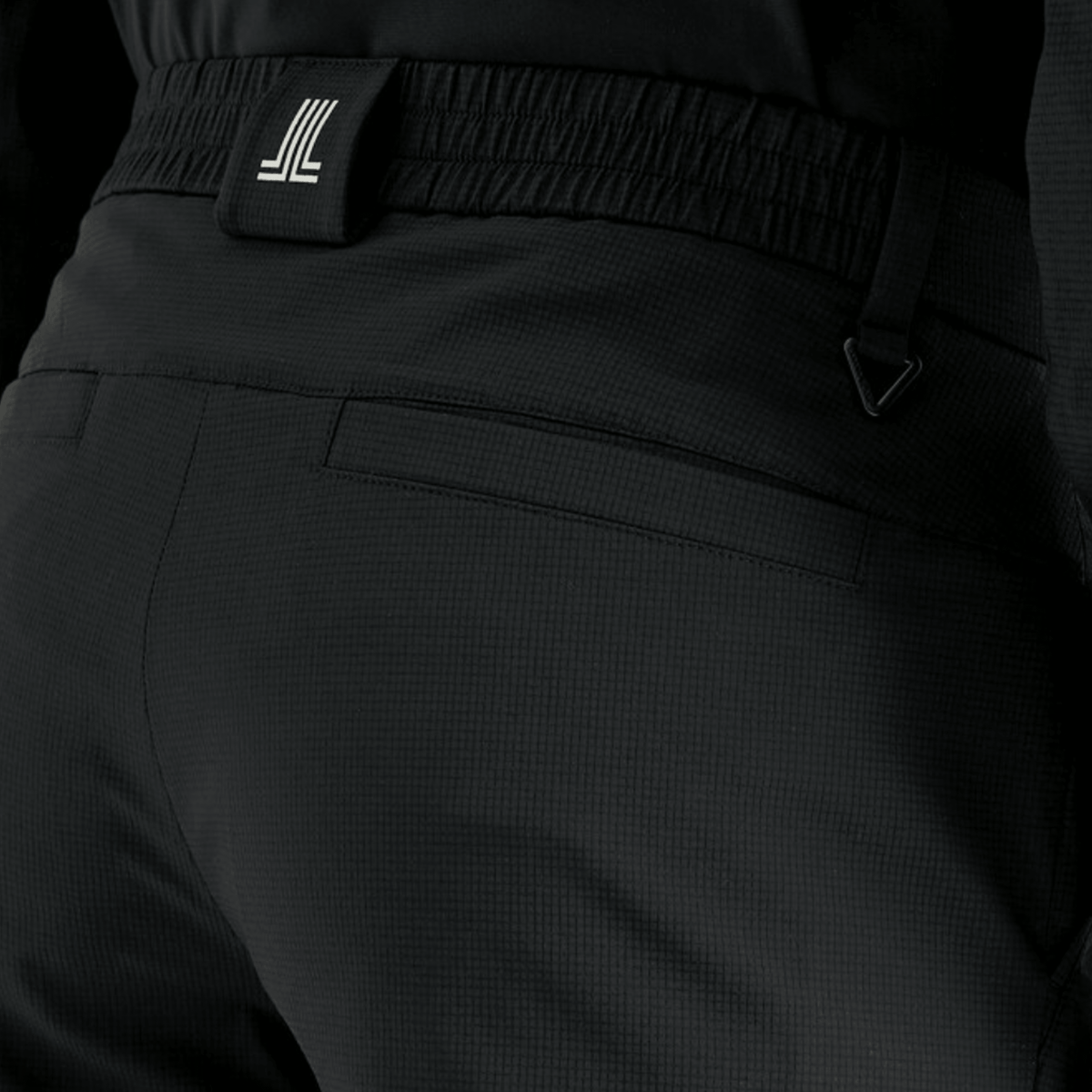 Men's Back Elastic Pants - Black - Erthe Golf