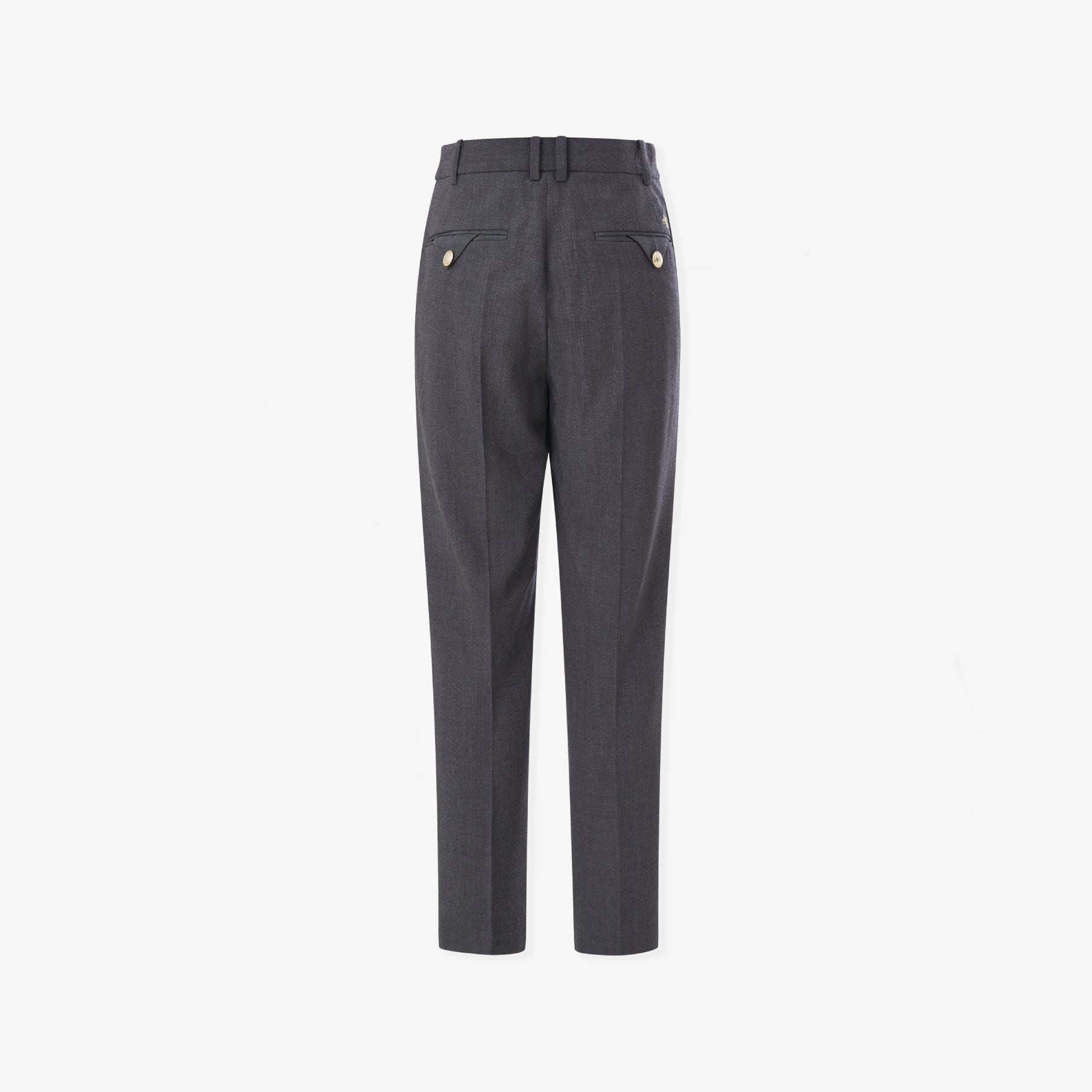 Women's Wool Tailored Pants - Melange Gray - Erthe Golf