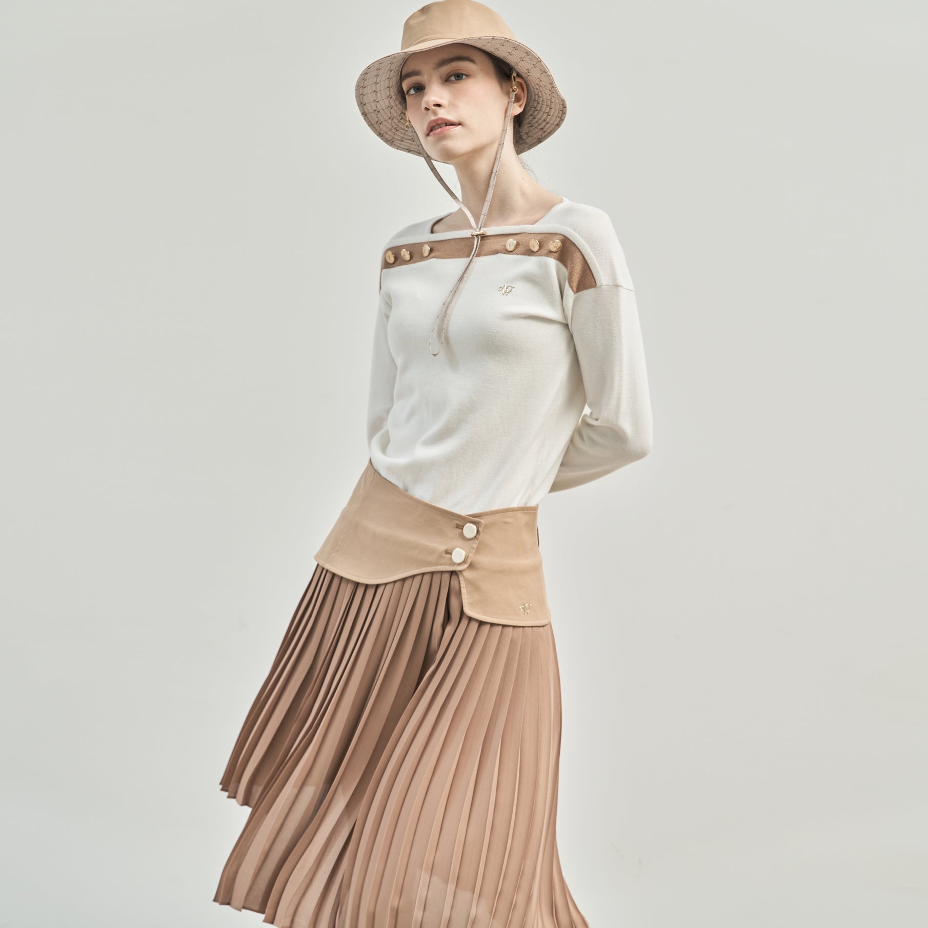 Women's Horse Riding Skirt - Beige - Erthe Golf
