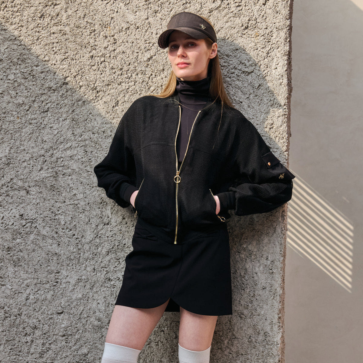 Women's Mesh Jumper - Black - Erthe Golf