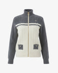Women's Cable Knit Zipup - Melange Gray - Erthe Golf