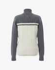 Women's Cable Knit Zipup - Melange Gray - Erthe Golf