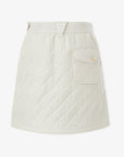 Women's Houndtooth Quilting Skirt - Cream - Erthe Golf