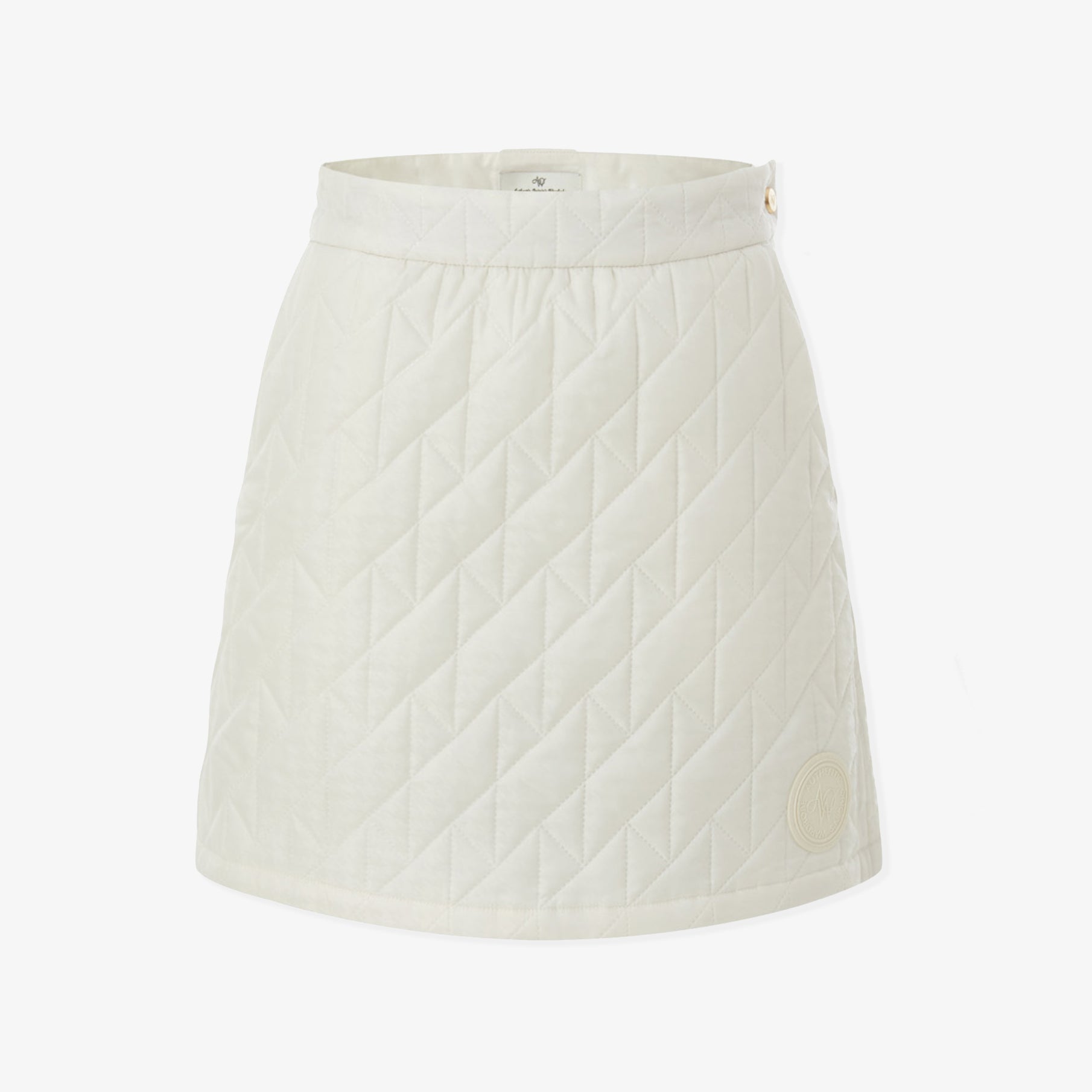 Women's Houndtooth Quilting Skirt - Cream - Erthe Golf