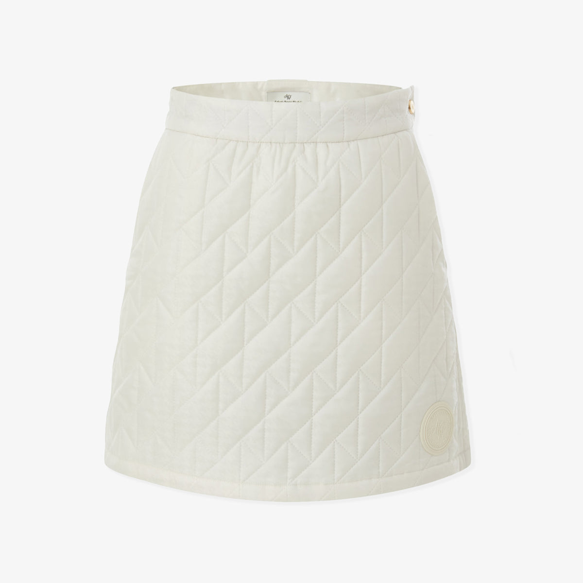 Women's Houndtooth Quilting Skirt - Cream - Erthe Golf