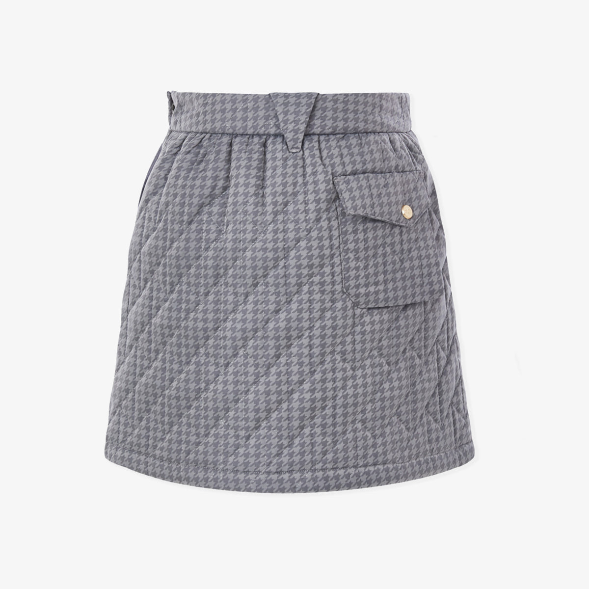 Women's Houndtooth Quilting Skirt - Gray - Erthe Golf