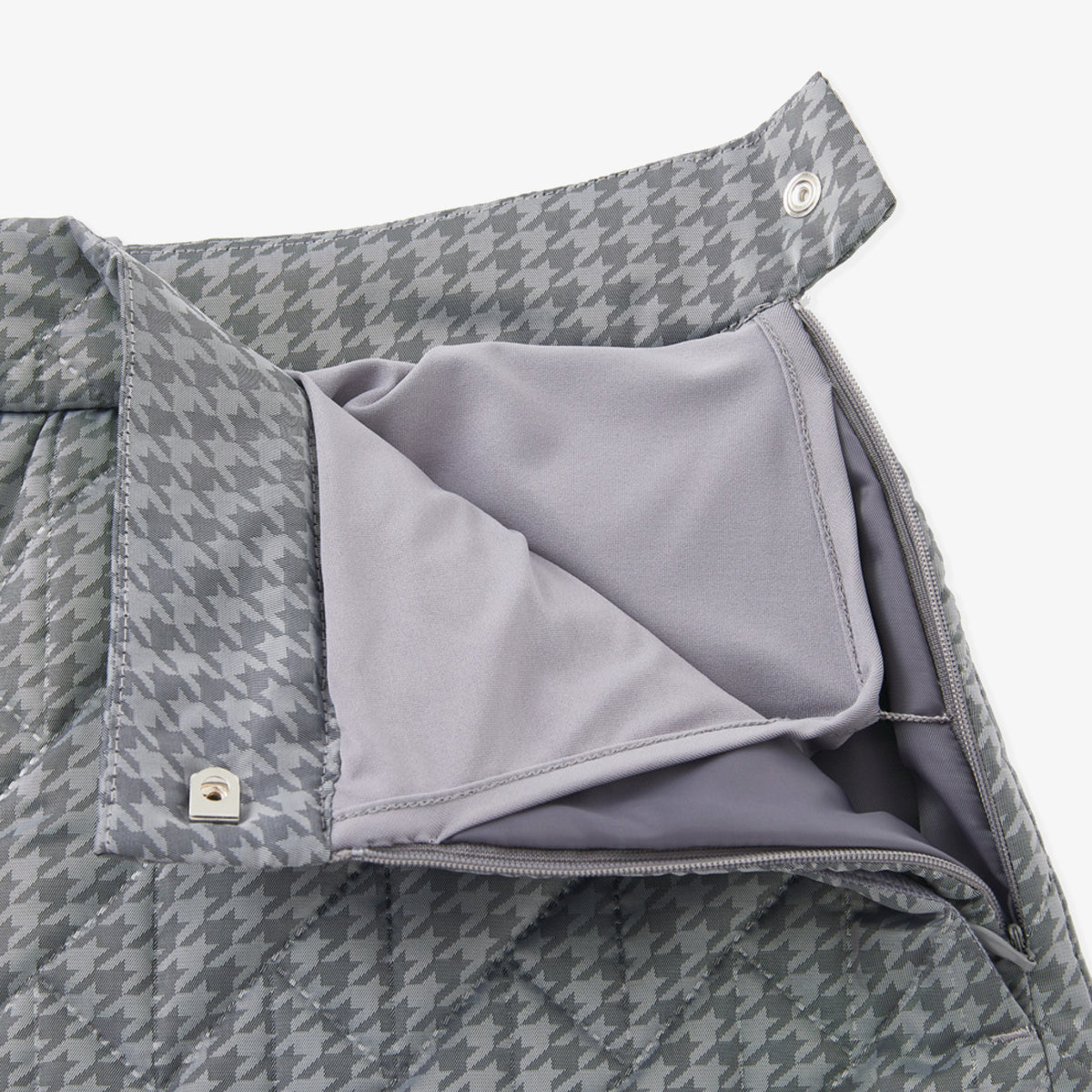Women's Houndtooth Quilting Skirt - Gray - Erthe Golf