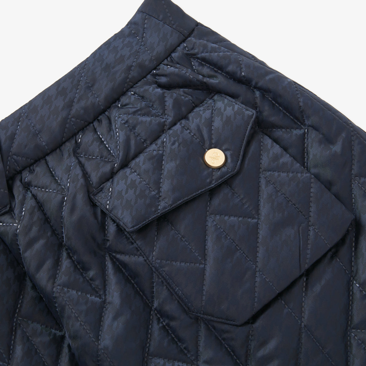 Women's Houndtooth Quilting Skirt - Navy - Erthe Golf