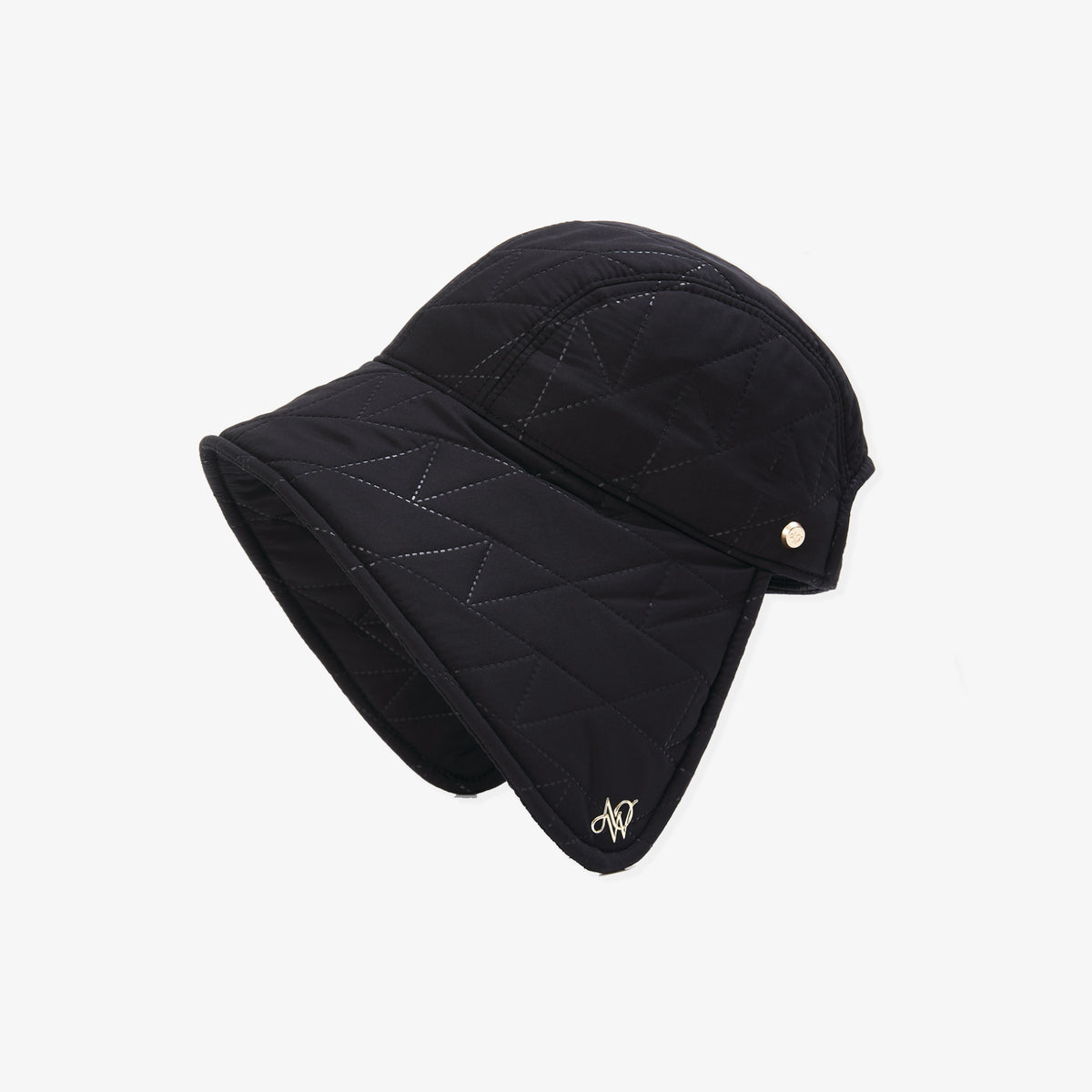 Women's Quilting Hat - Black - Erthe Golf