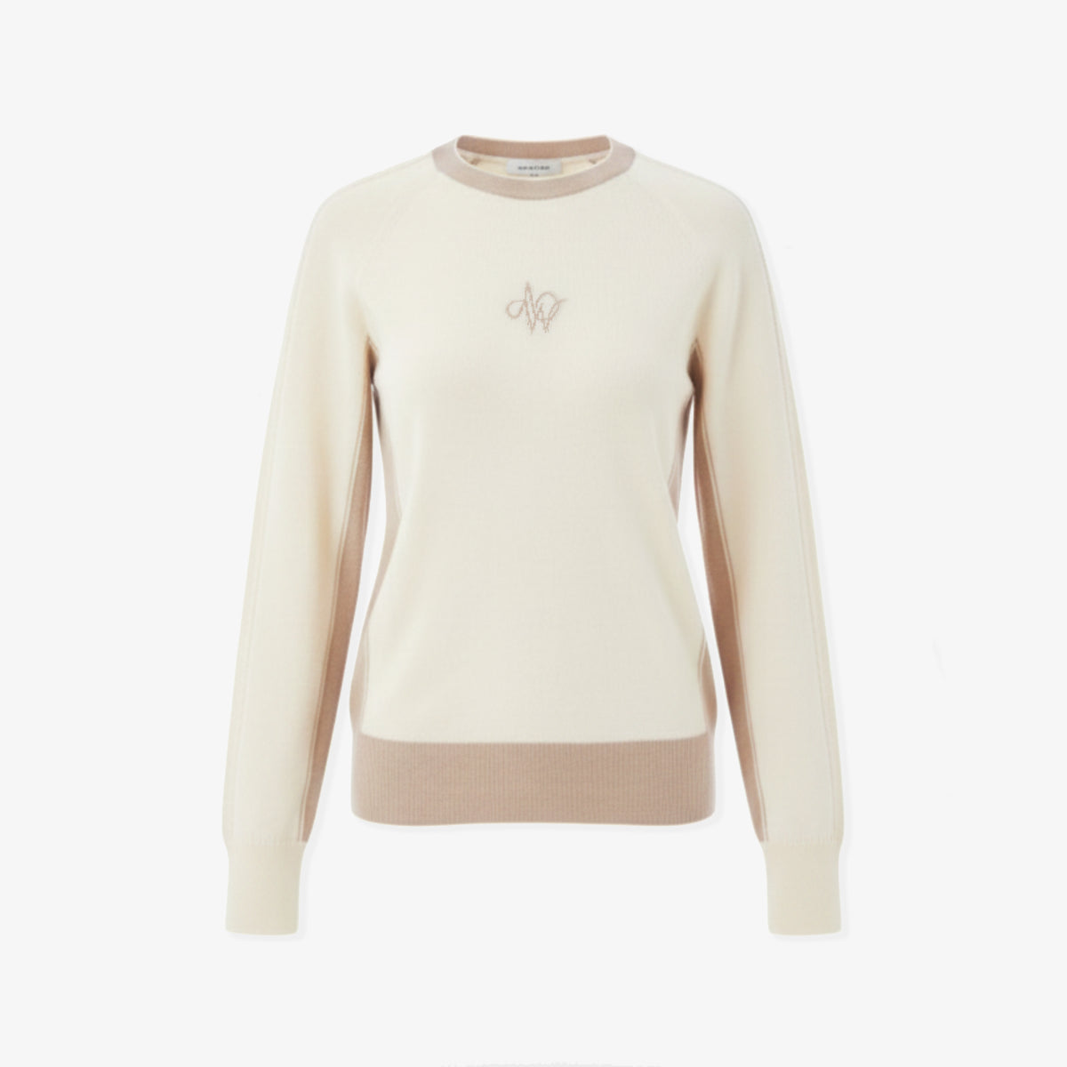 Women's Raglan Color Block Knit - Cream - Erthe Golf