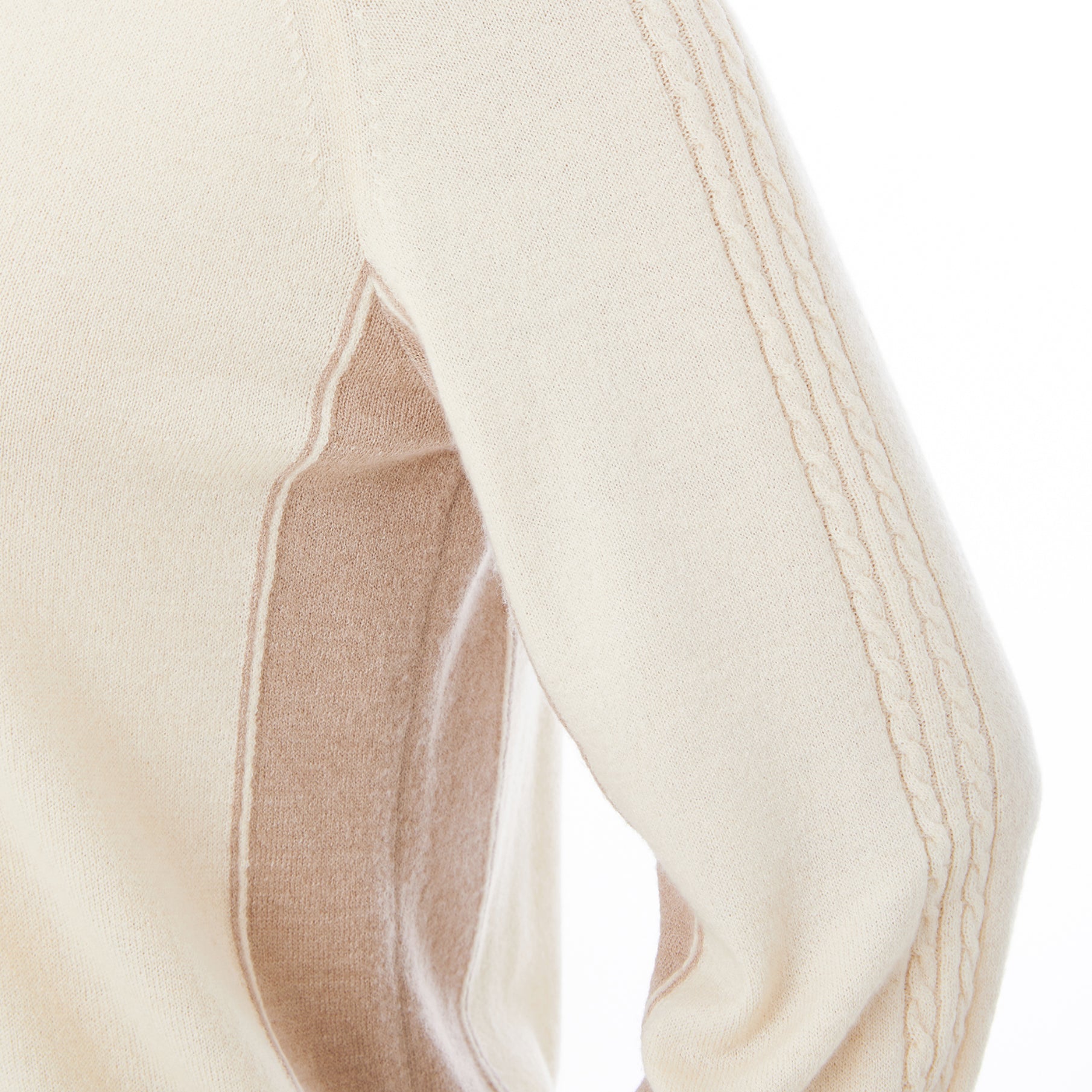 Women's Raglan Color Block Knit - Cream - Erthe Golf