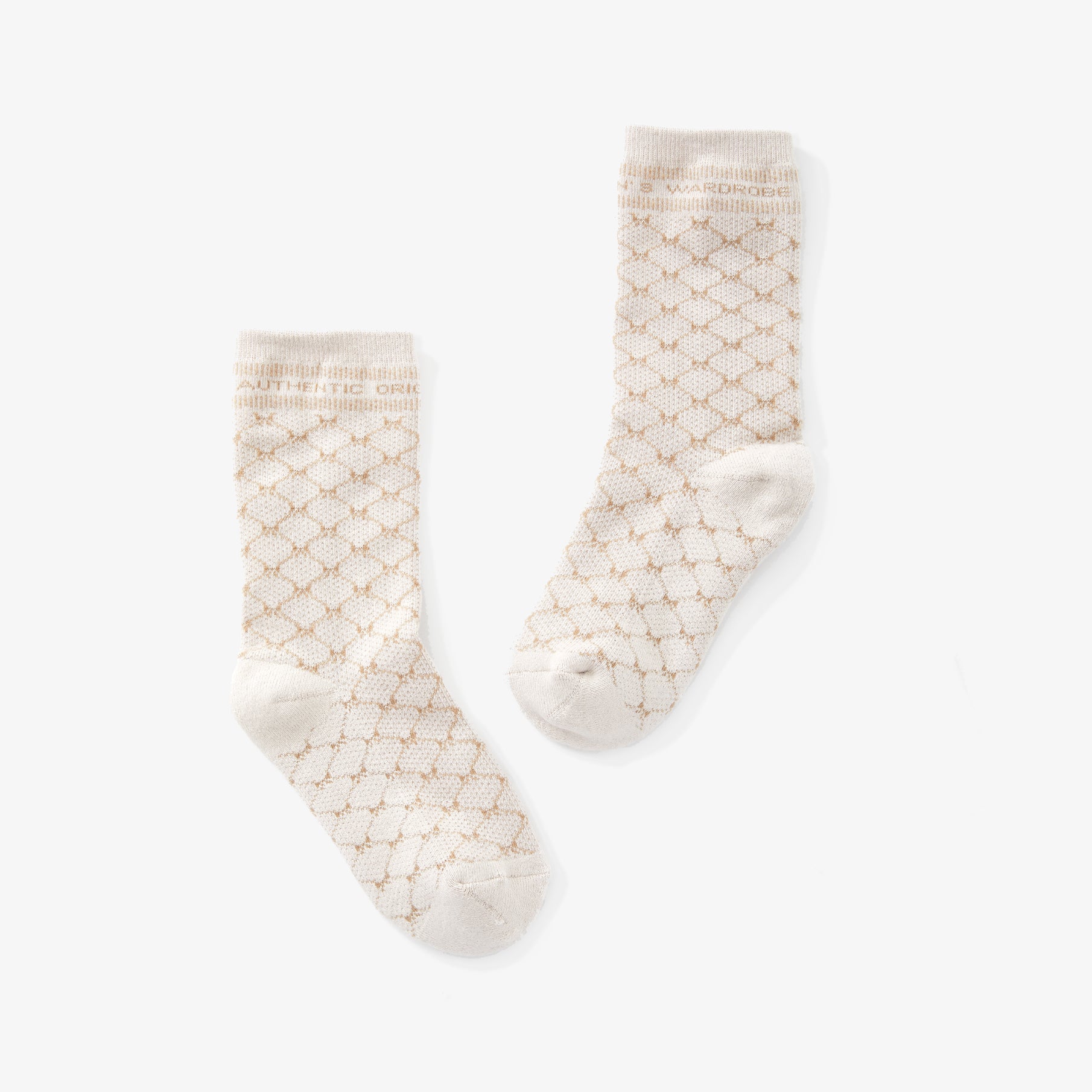 Unisex Jaquard Middle Socks - Beige - Erthe Golf