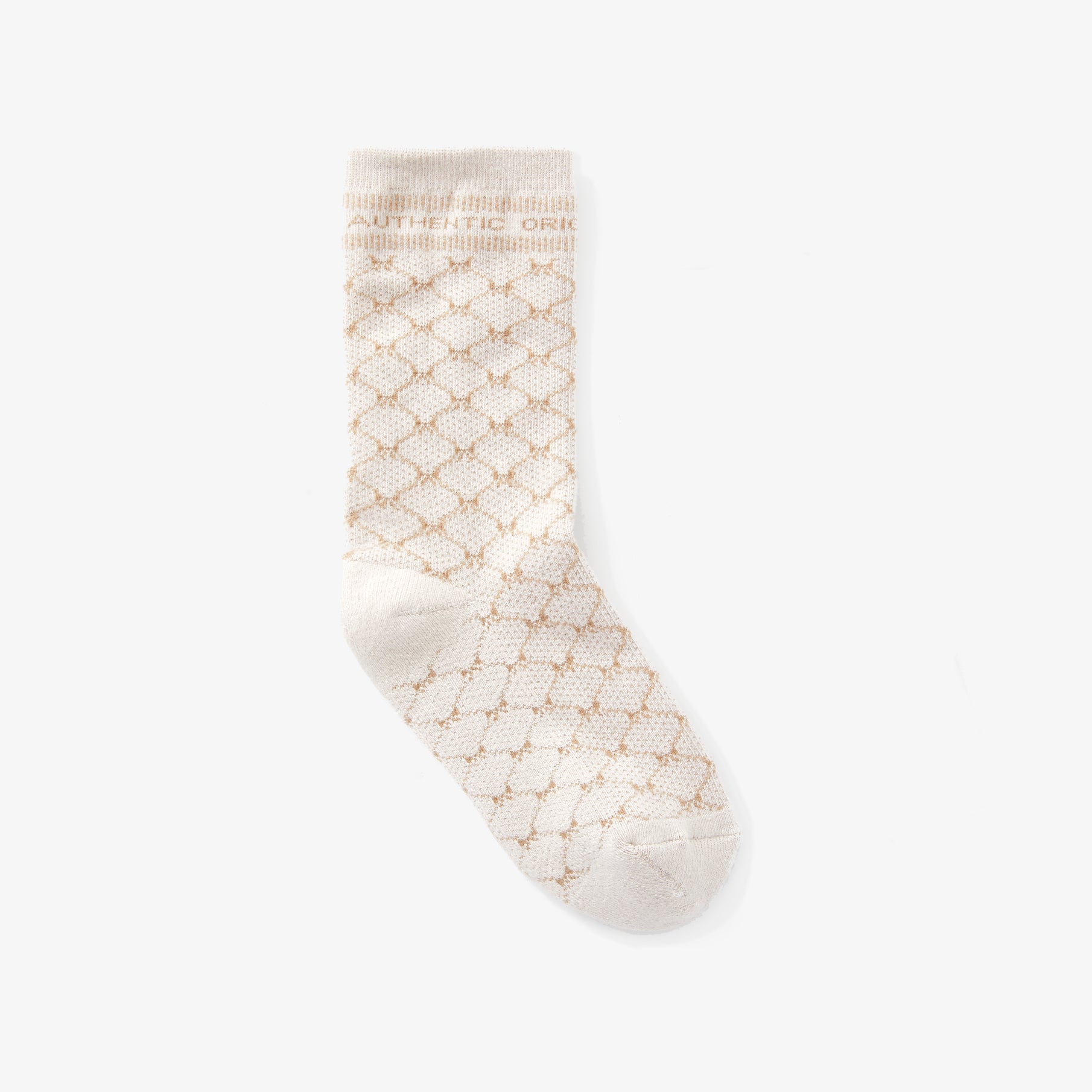 Unisex Jaquard Middle Socks - Beige - Erthe Golf