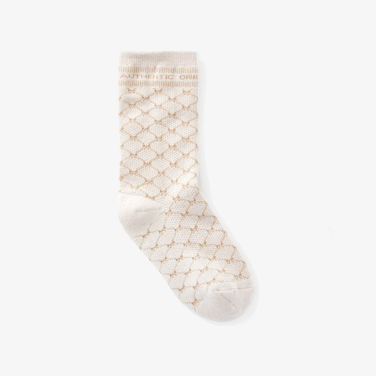 Unisex Jaquard Middle Socks - Beige - Erthe Golf
