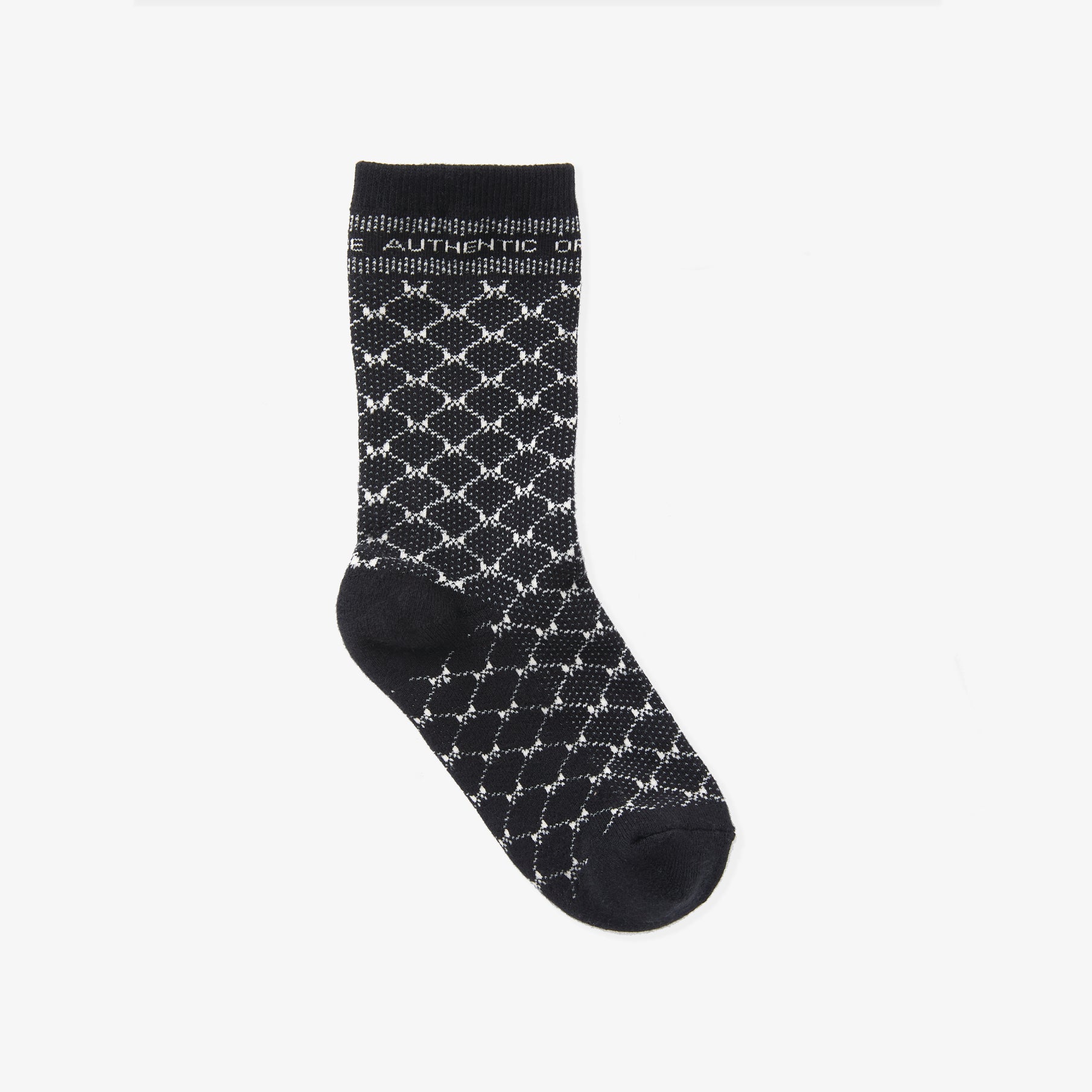 Unisex Jaquard Middle Socks - Black - Erthe Golf