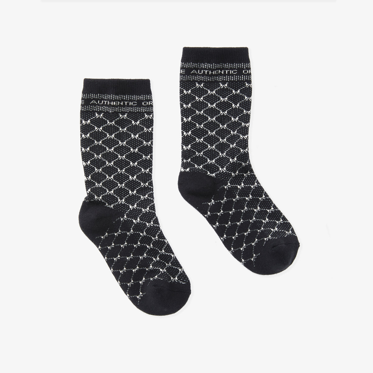Unisex Jaquard Middle Socks - Black - Erthe Golf