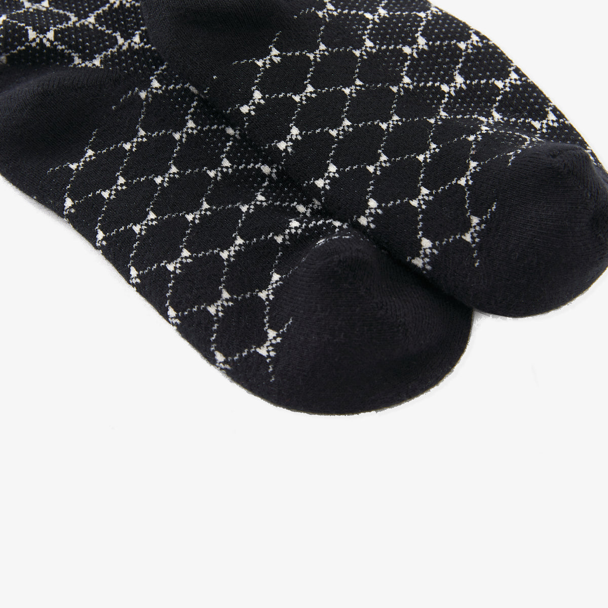 Unisex Jaquard Middle Socks - Black - Erthe Golf