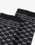 Unisex Jaquard Middle Socks - Black - Erthe Golf
