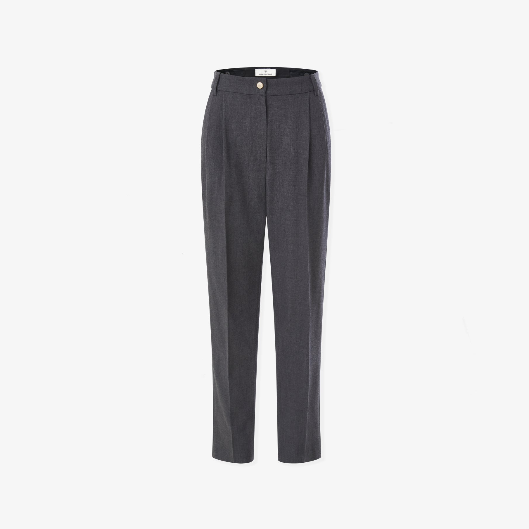 Women's Wool Tailored Pants - Melange Gray - Erthe Golf