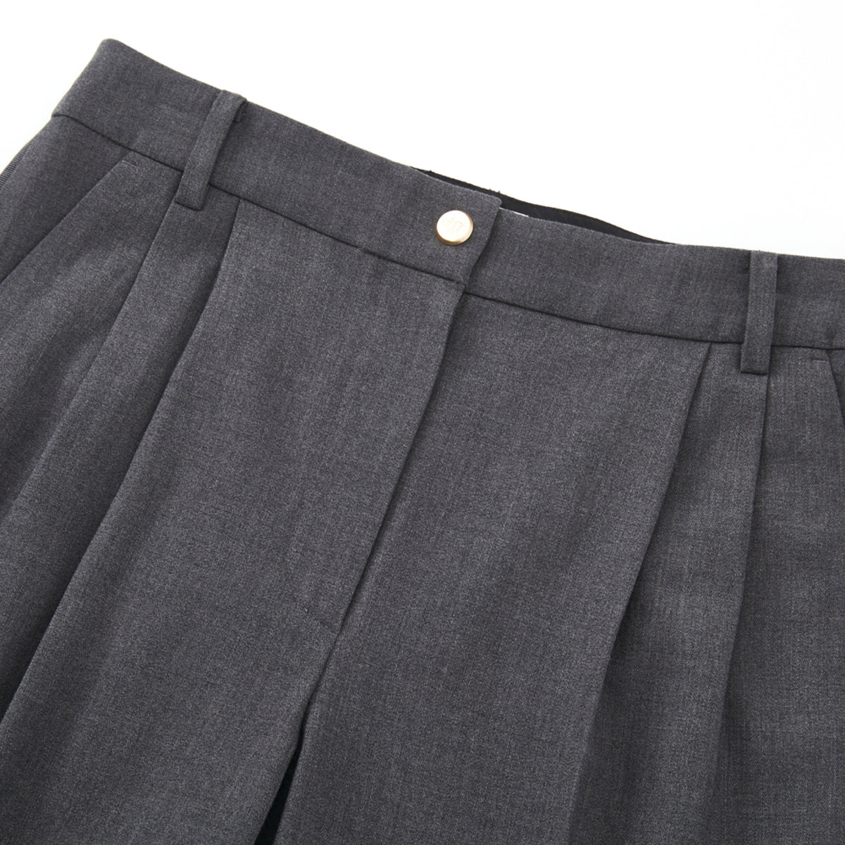 Women's Wool Tailored Pants - Melange Gray - Erthe Golf