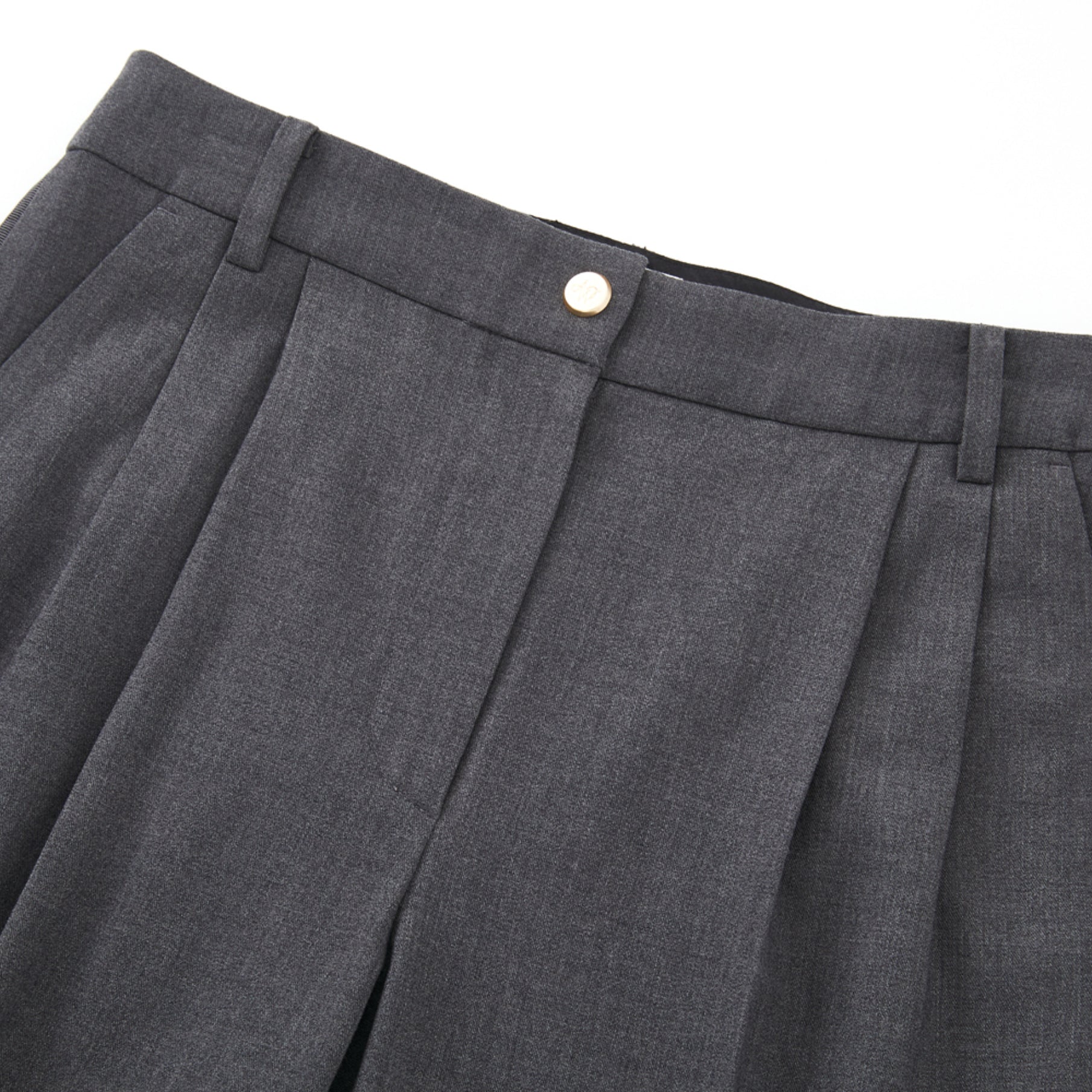 Women's Wool Tailored Pants - Melange Gray - Erthe Golf