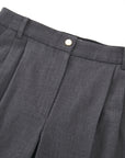 Women's Wool Tailored Pants - Melange Gray - Erthe Golf