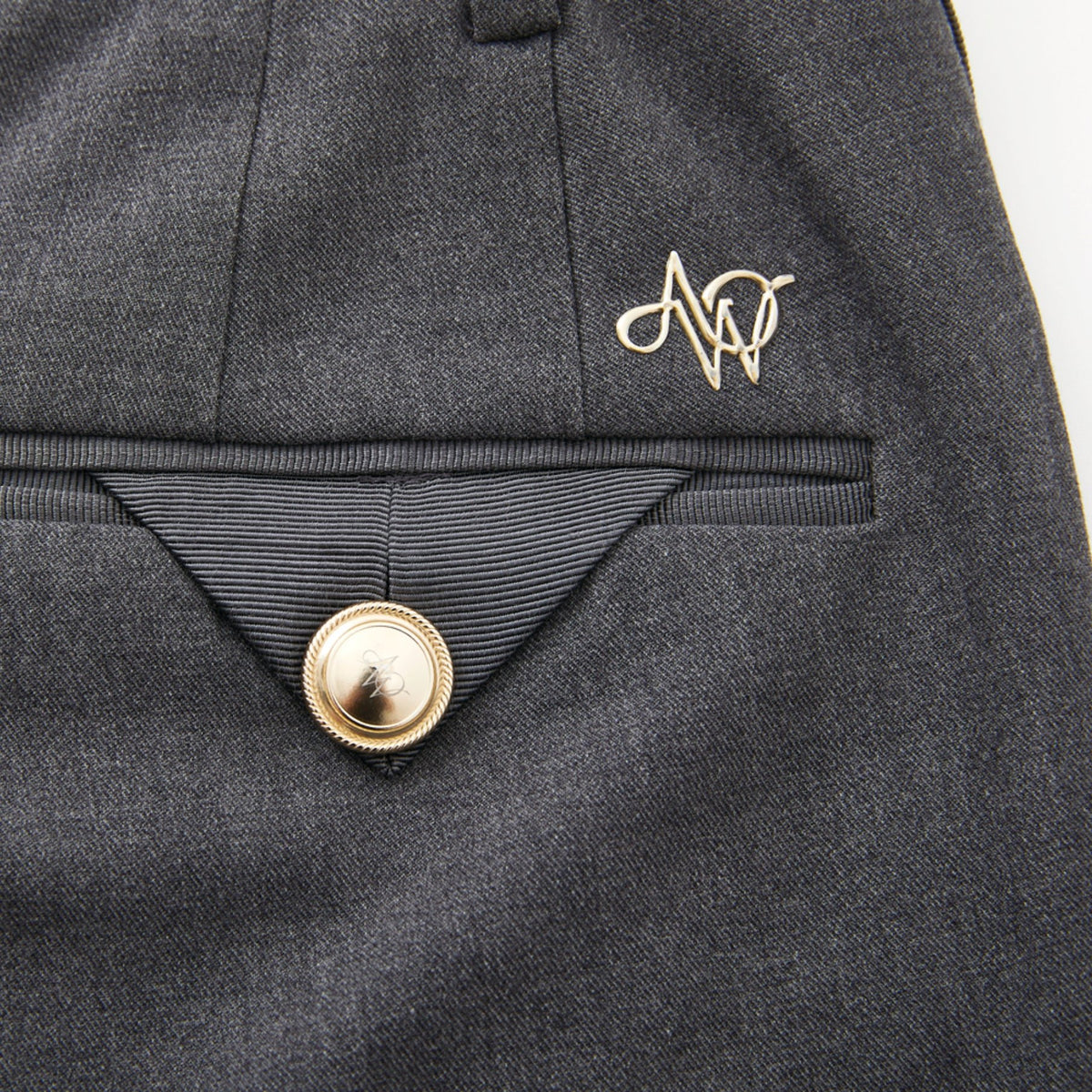 Women's Wool Tailored Pants - Melange Gray - Erthe Golf