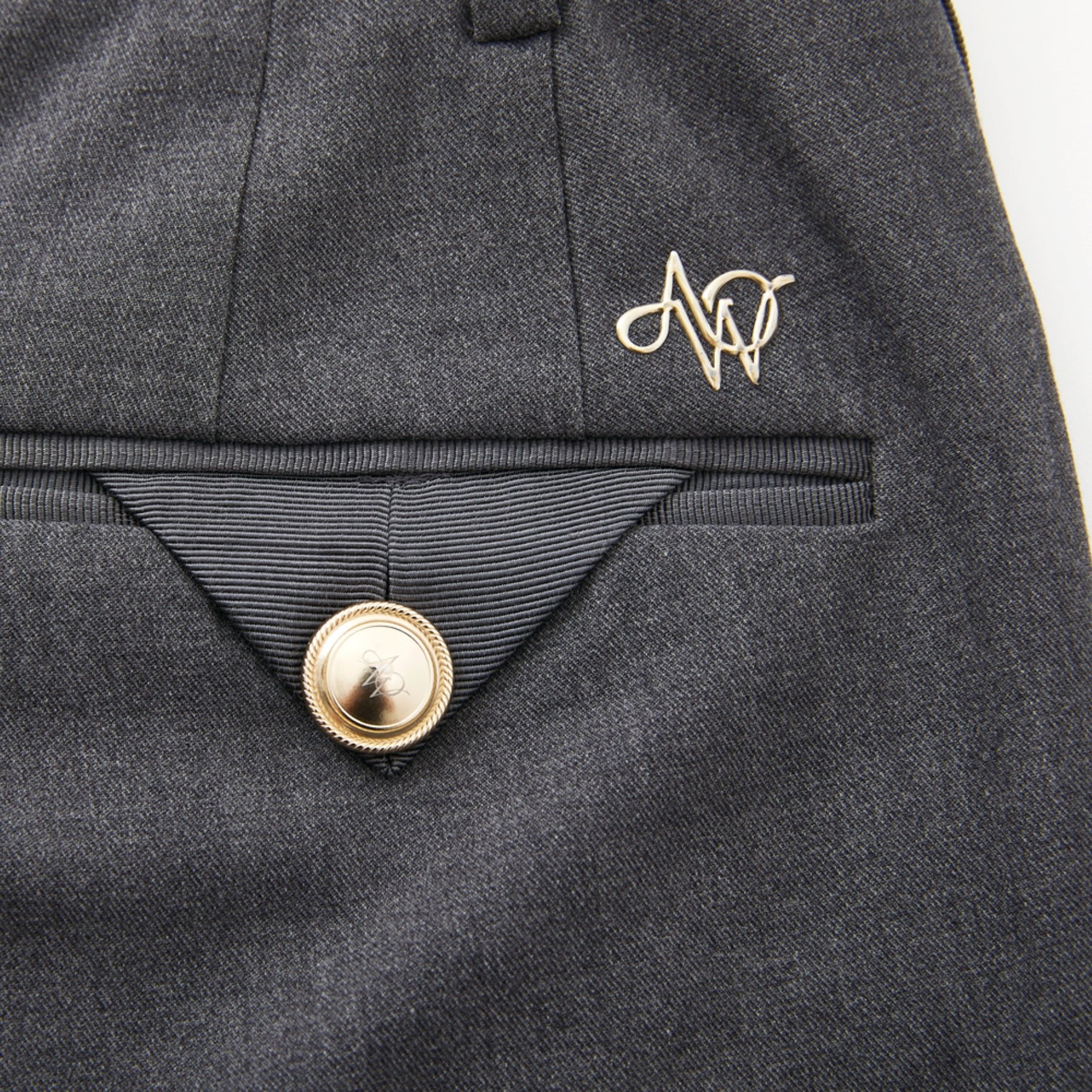 Women's Wool Tailored Pants - Melange Gray - Erthe Golf