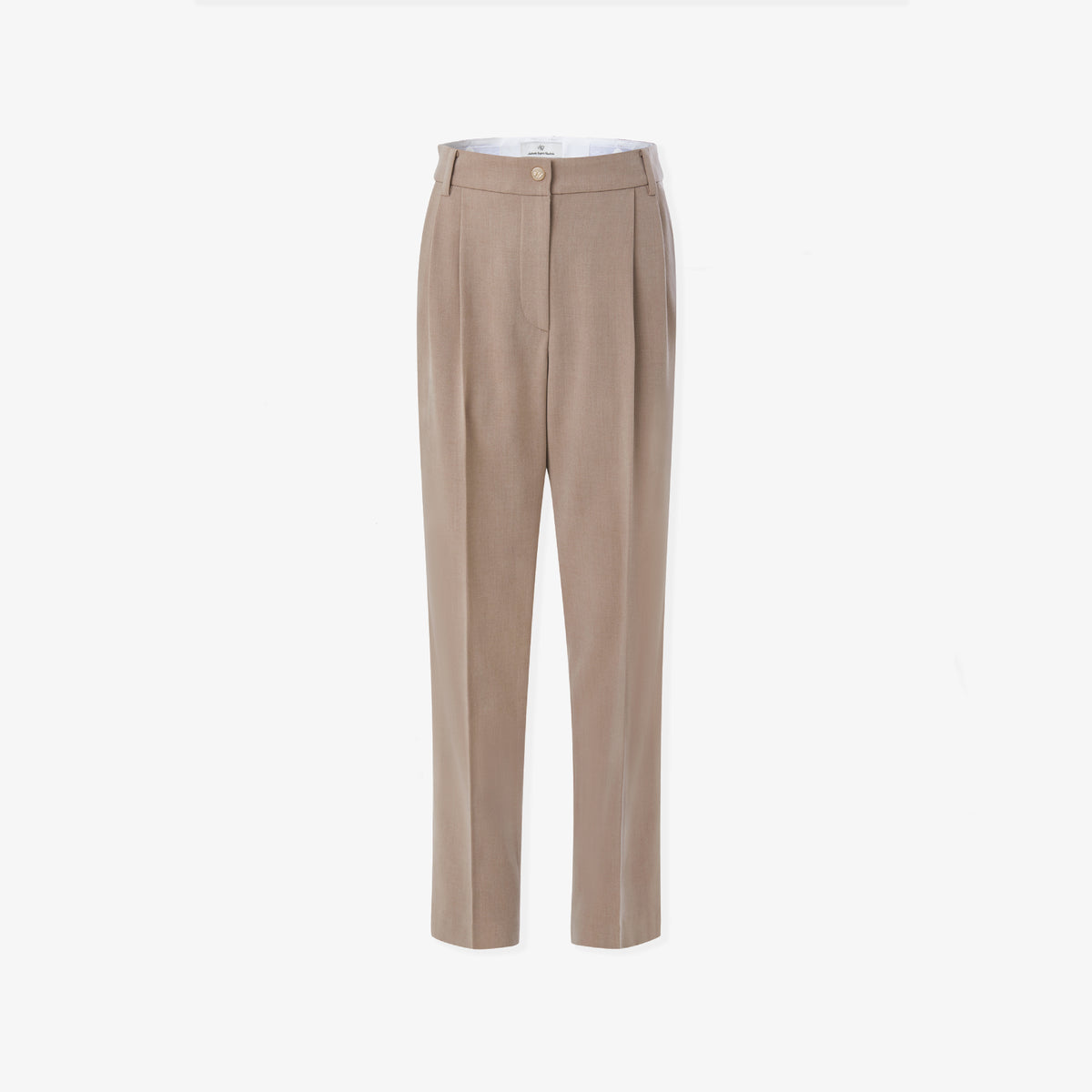 Women's Wool Tailored Pants - Beige - Erthe Golf
