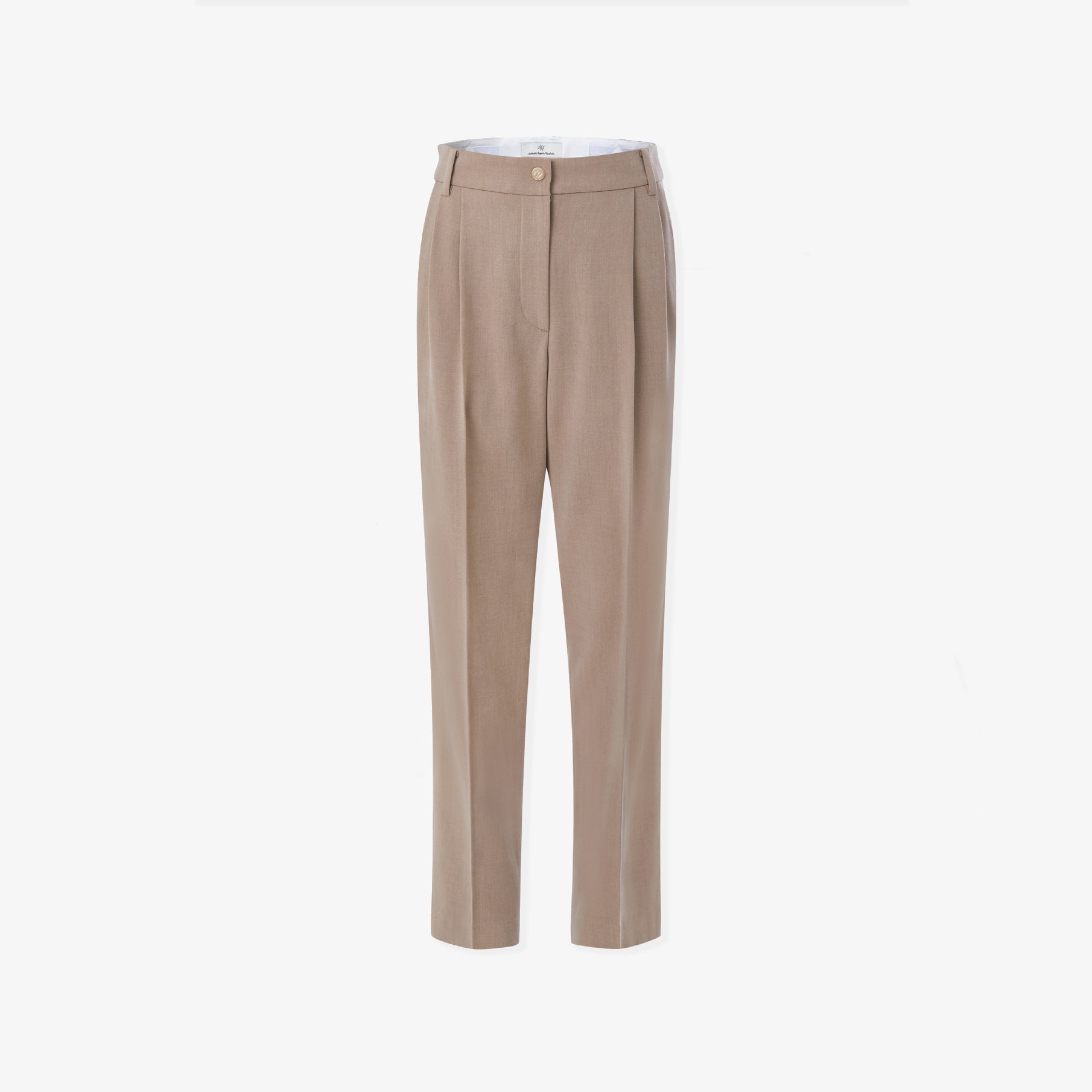Women's Wool Tailored Pants - Beige - Erthe Golf