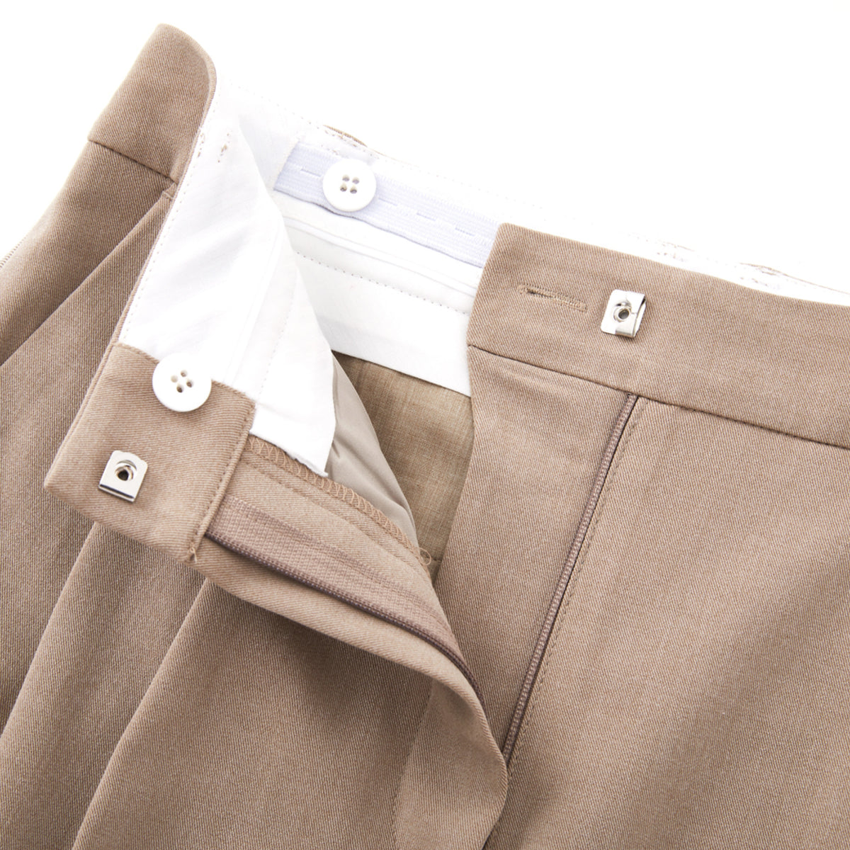Women's Wool Tailored Pants - Beige - Erthe Golf