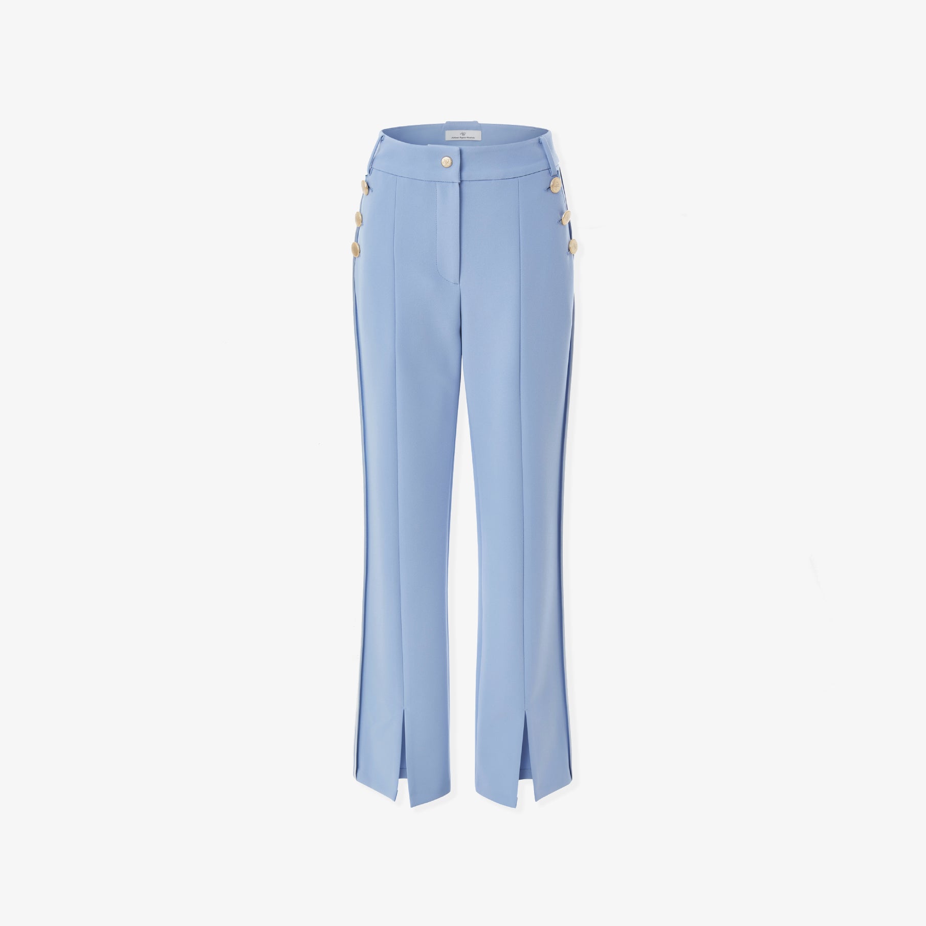 Women's Button Bootscut Pants - Light Blue - Erthe Golf