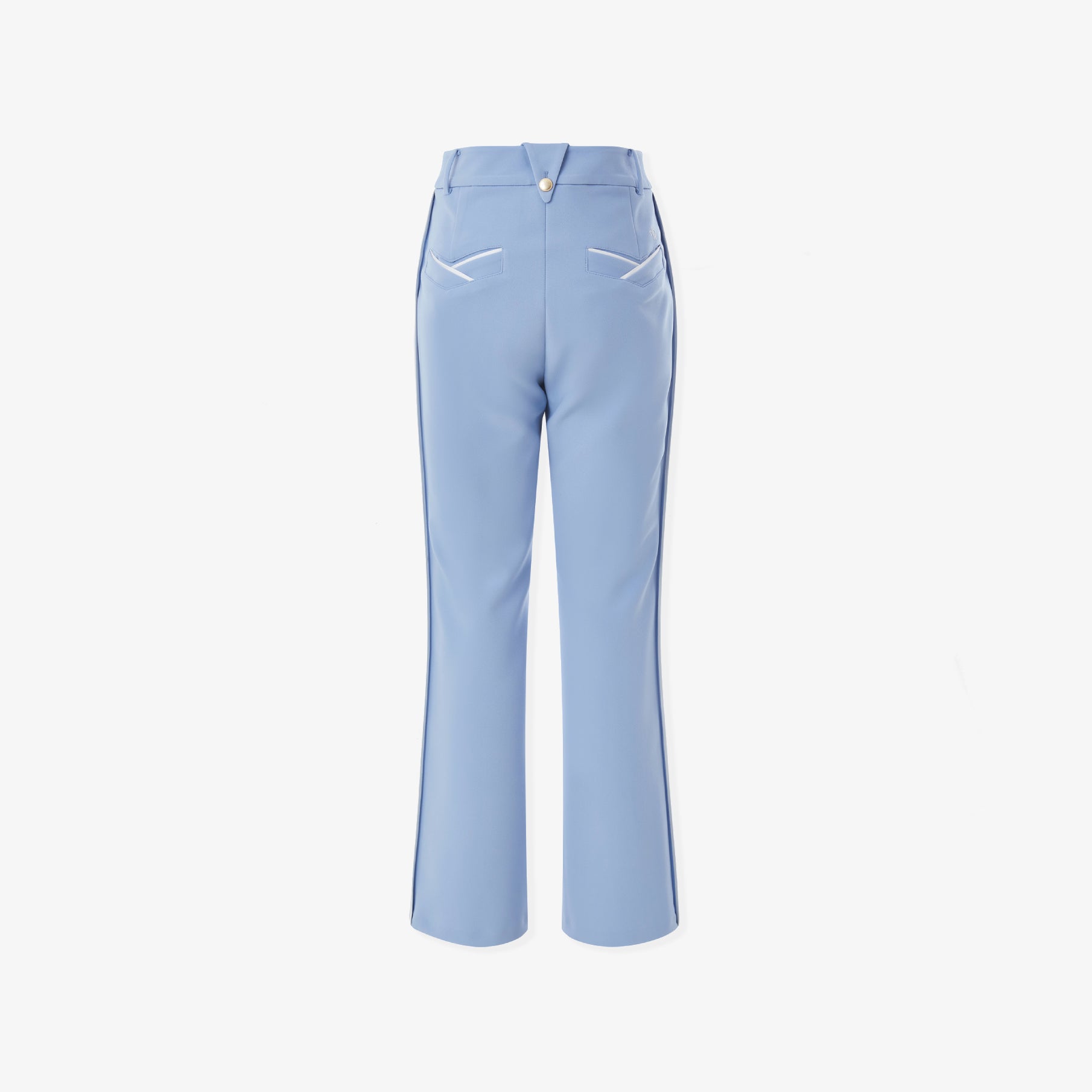 Women's Button Bootscut Pants - Light Blue - Erthe Golf