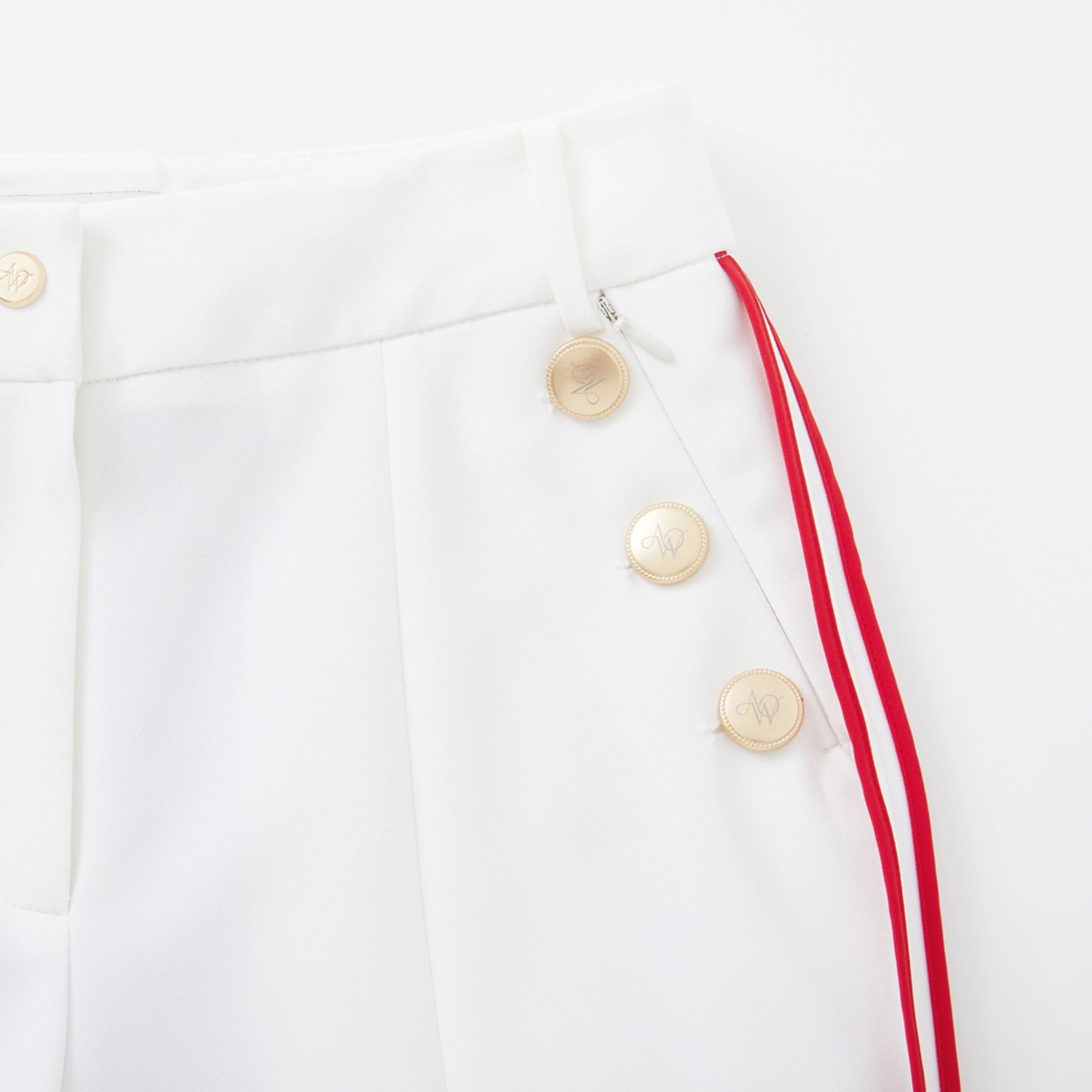 Women's Button Bootscut Pants - Off White - Erthe Golf