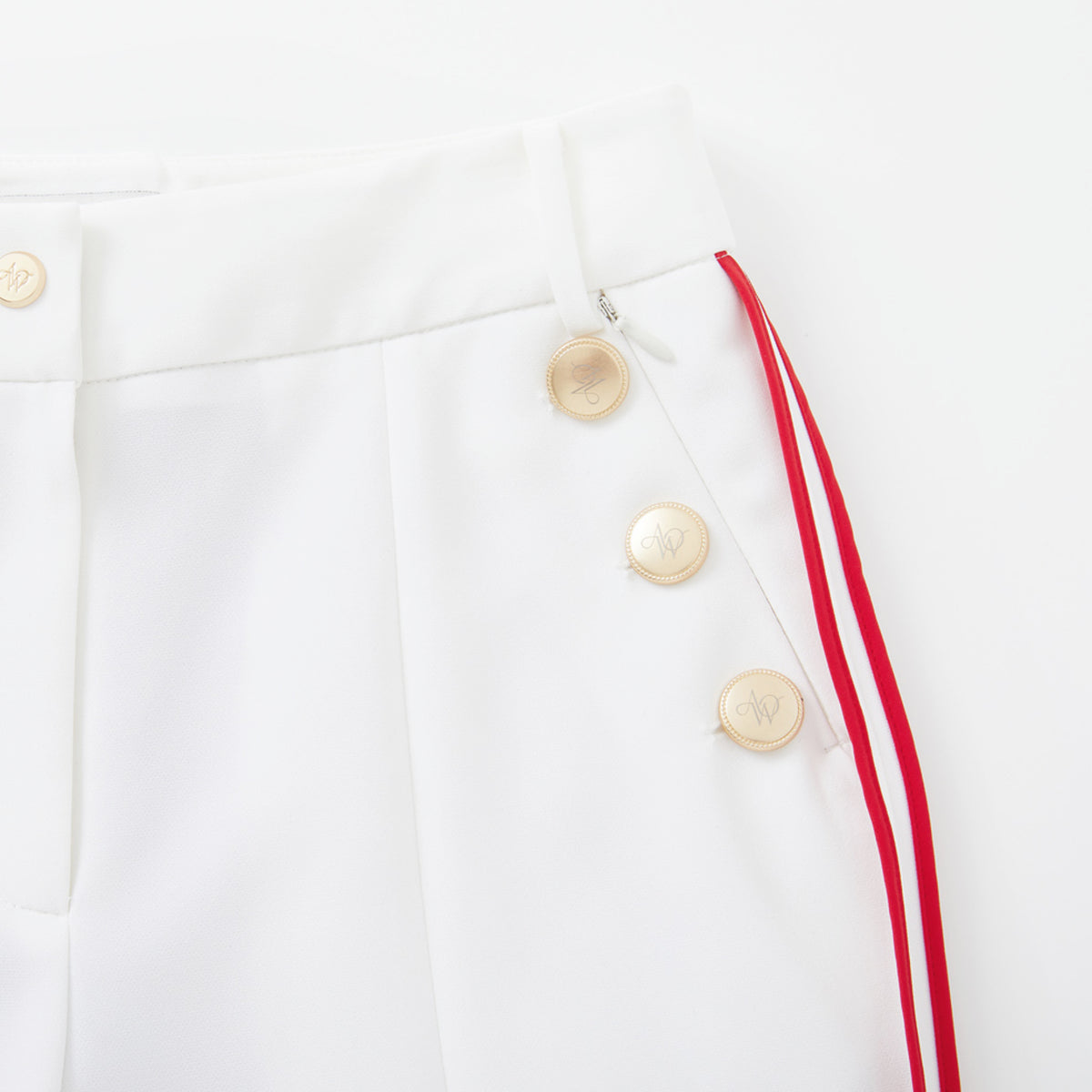 Women's Button Bootscut Pants - Off White - Erthe Golf