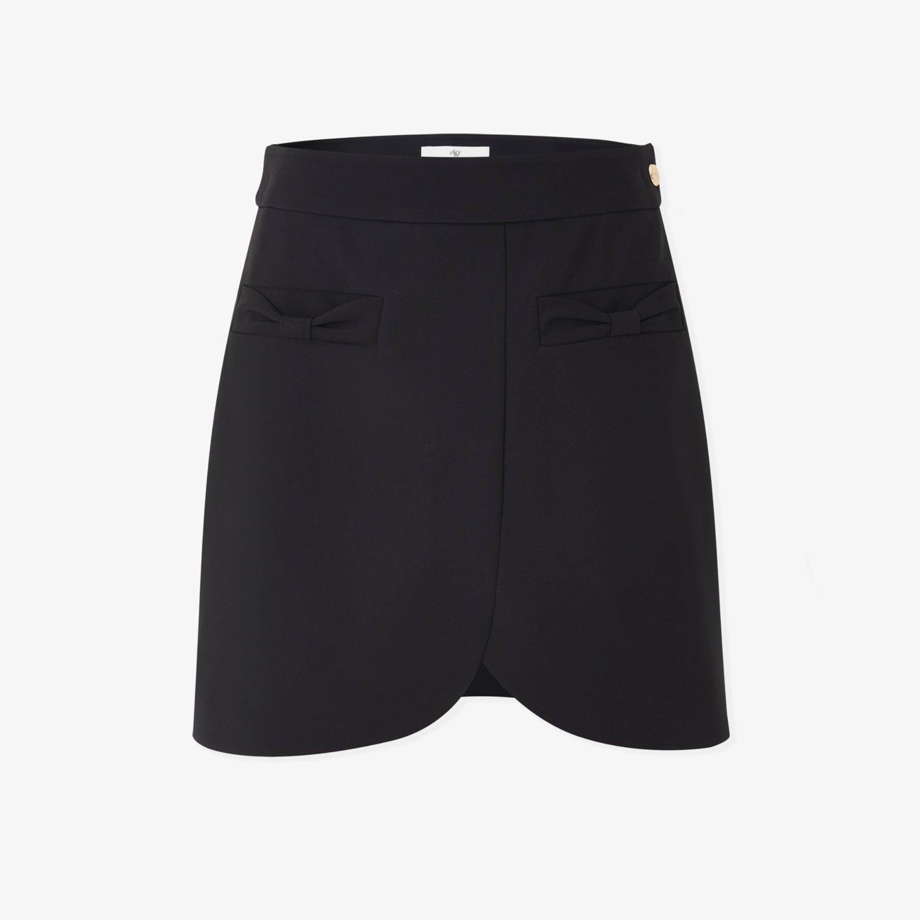 Women's Ribbon Pocket Tulip Skirt - Black - Erthe Golf