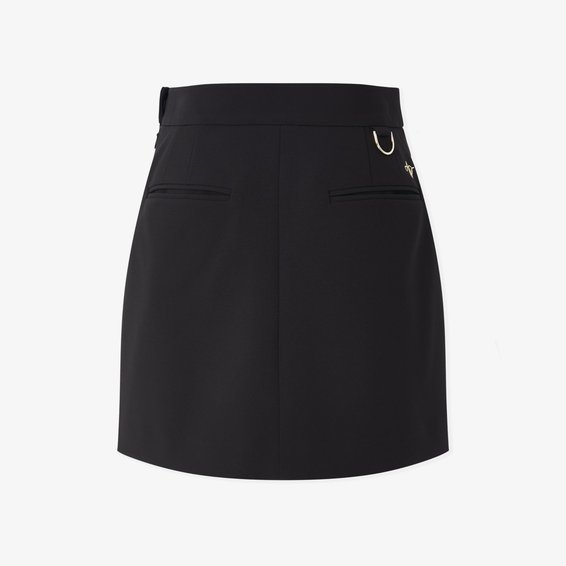 Women's Ribbon Pocket Tulip Skirt - Black - Erthe Golf