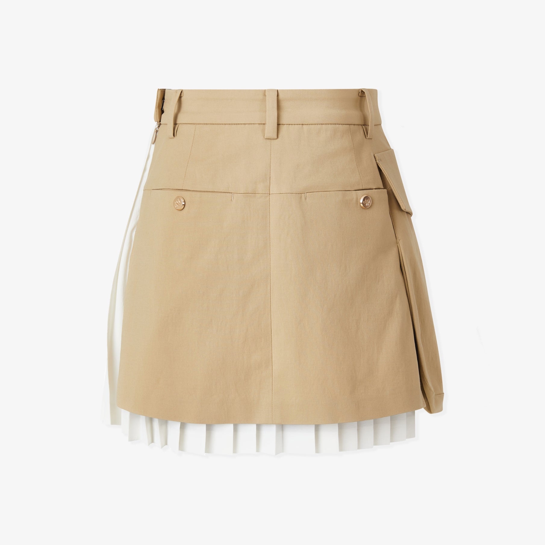 Women's Utility Pleats Skirt - Beige - Erthe Golf