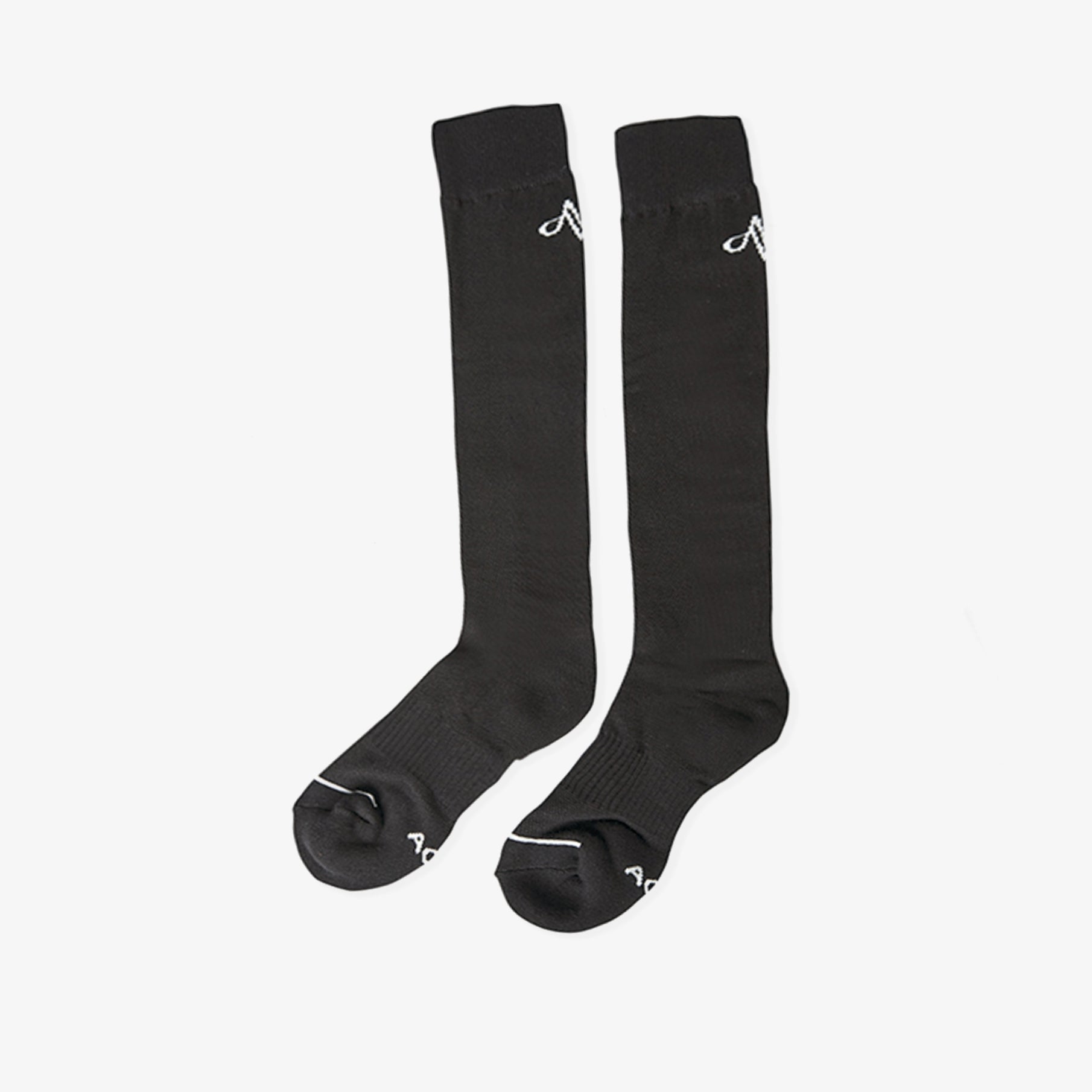 Women's Logo Long Socks - Black - Erthe Golf