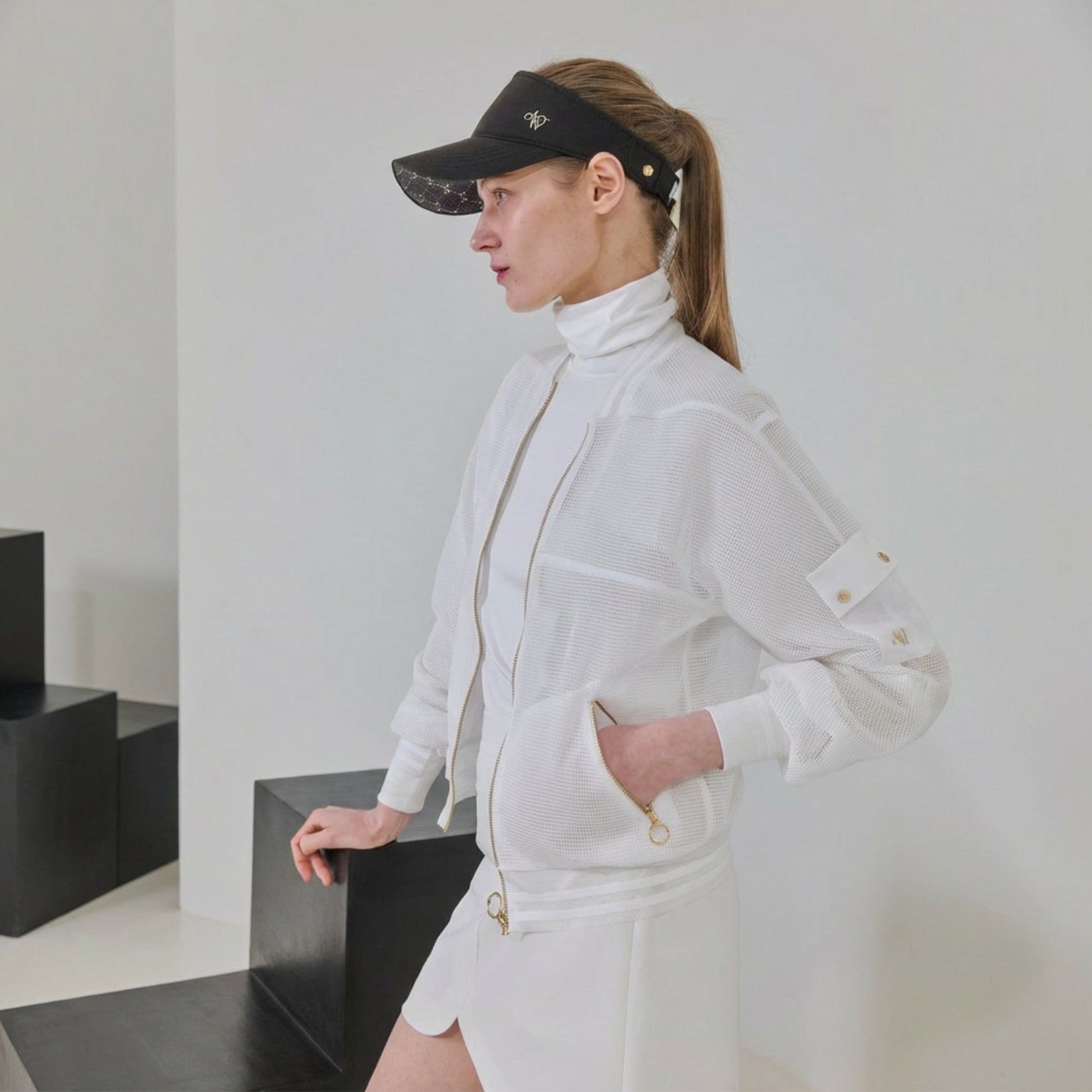 Women's Mesh Jumper - Off White - Erthe Golf