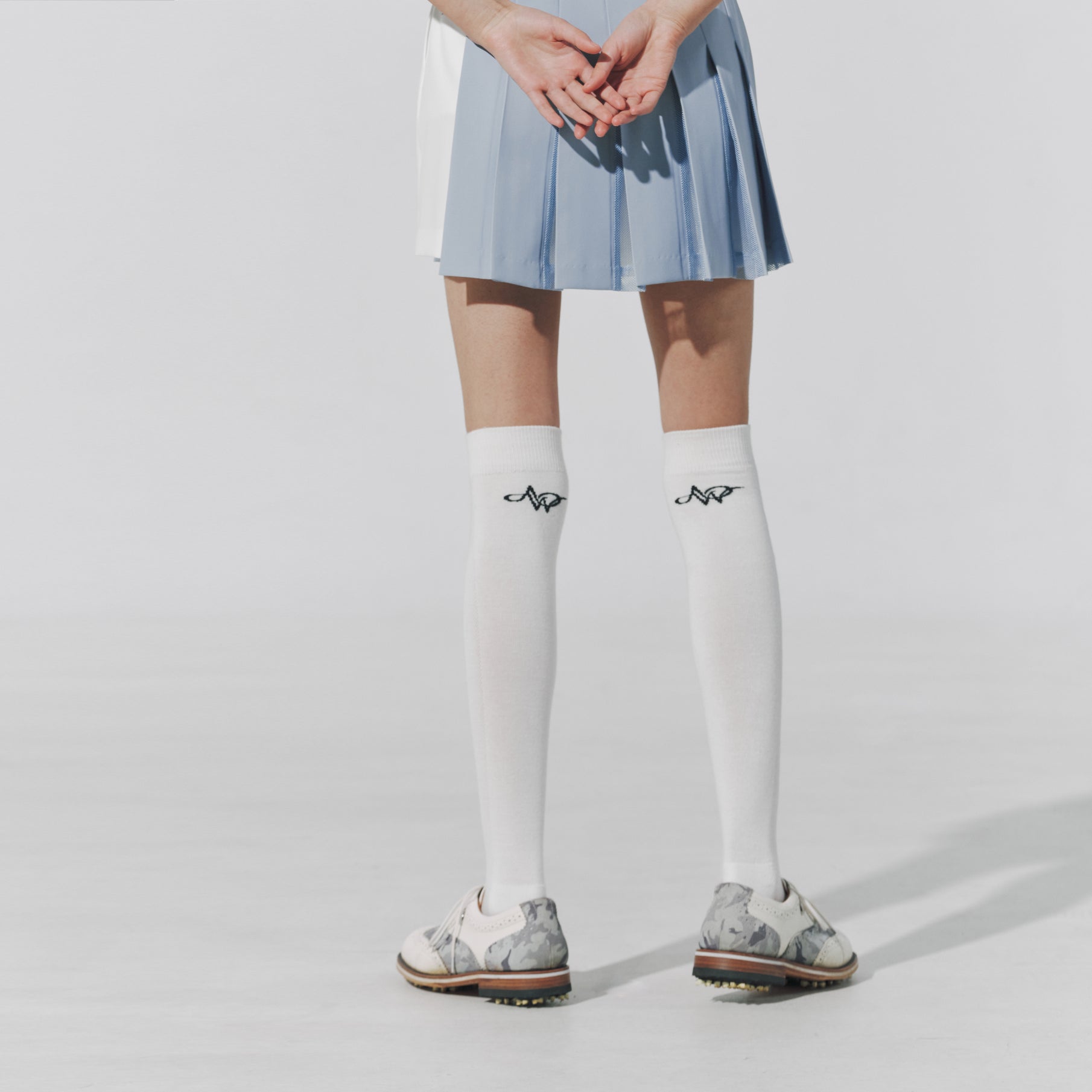Women's Logo Long Socks - Off White - Erthe Golf