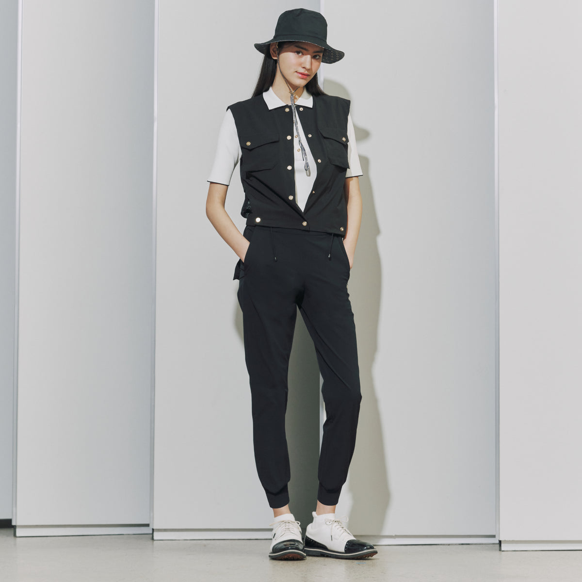 Women's Cargo Mesh Pants - Black - Erthe Golf