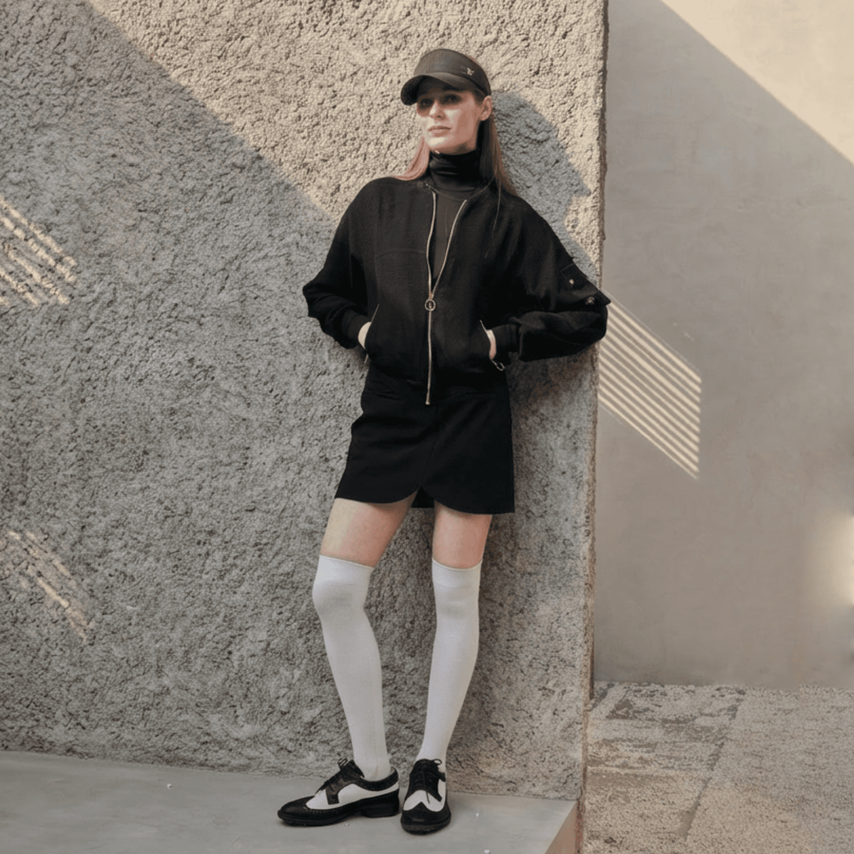 Women's Ribbon Pocket Tulip Skirt - Black - Erthe Golf