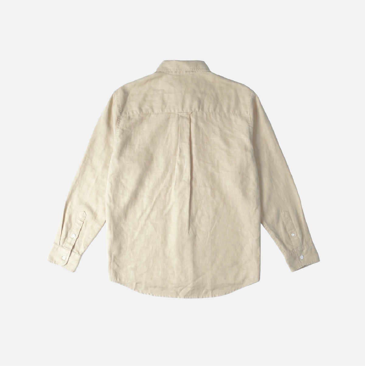 Men's Pure Linen Shirt - Beige