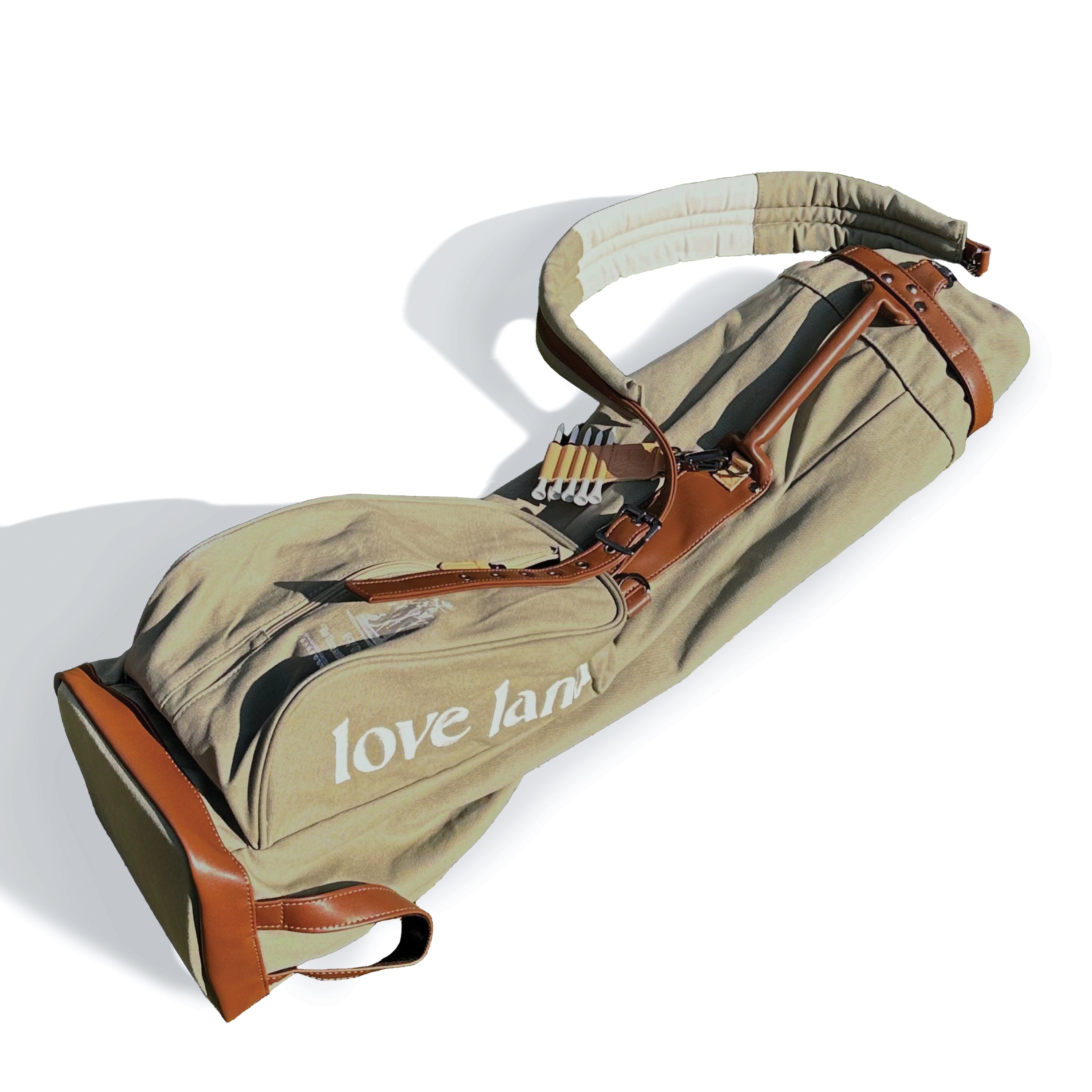 Loveland Foldable Golf Pencil Bag - Olive Green | Erthe Golf