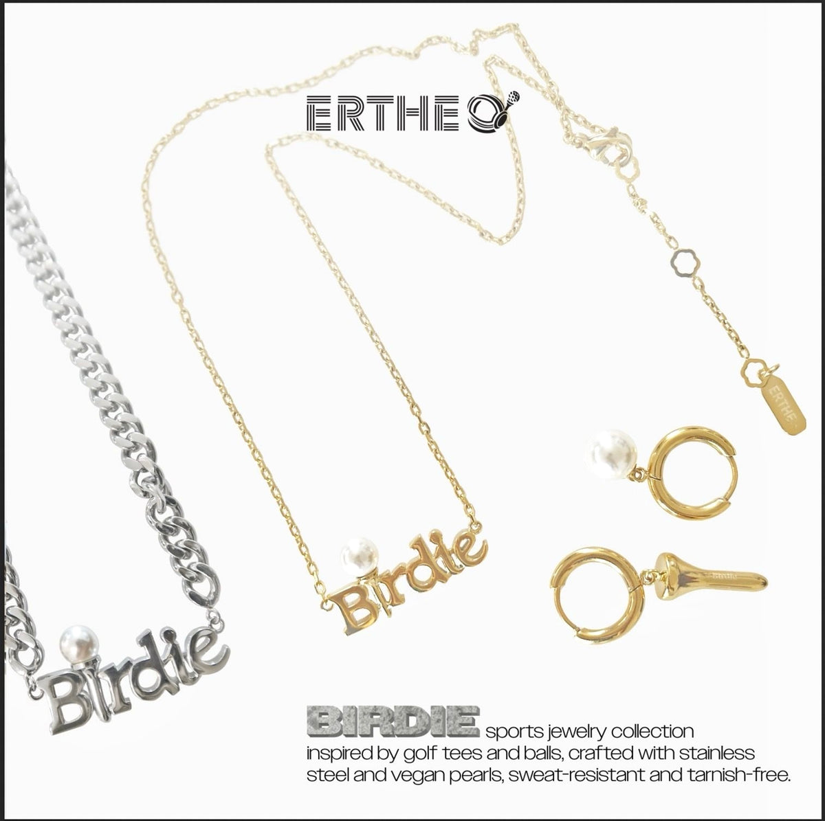 Birdie Necklace - Gold - Erthe Golf