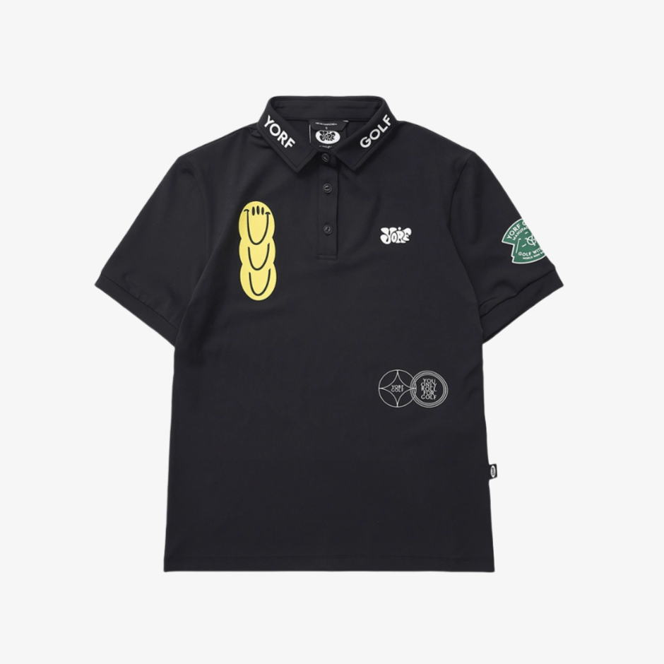 Yorf Golf Club Polo Black - Erthe Golf