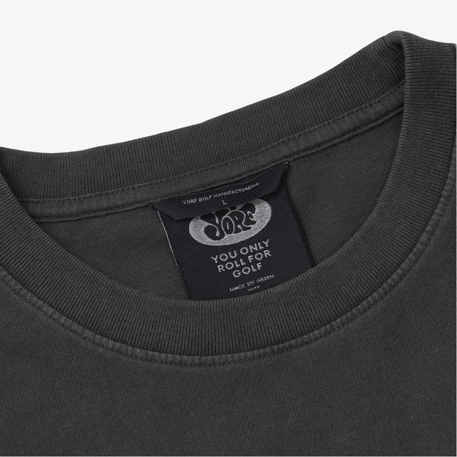 Yorf Golf Pocket Pigment Tshirt Charcoal - Erthe Golf