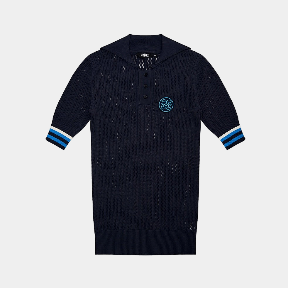 Women's Collar Knit - Black - Erthe Golf