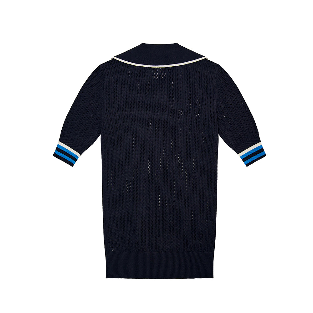 Cellty Sailor Collar Golf Knit